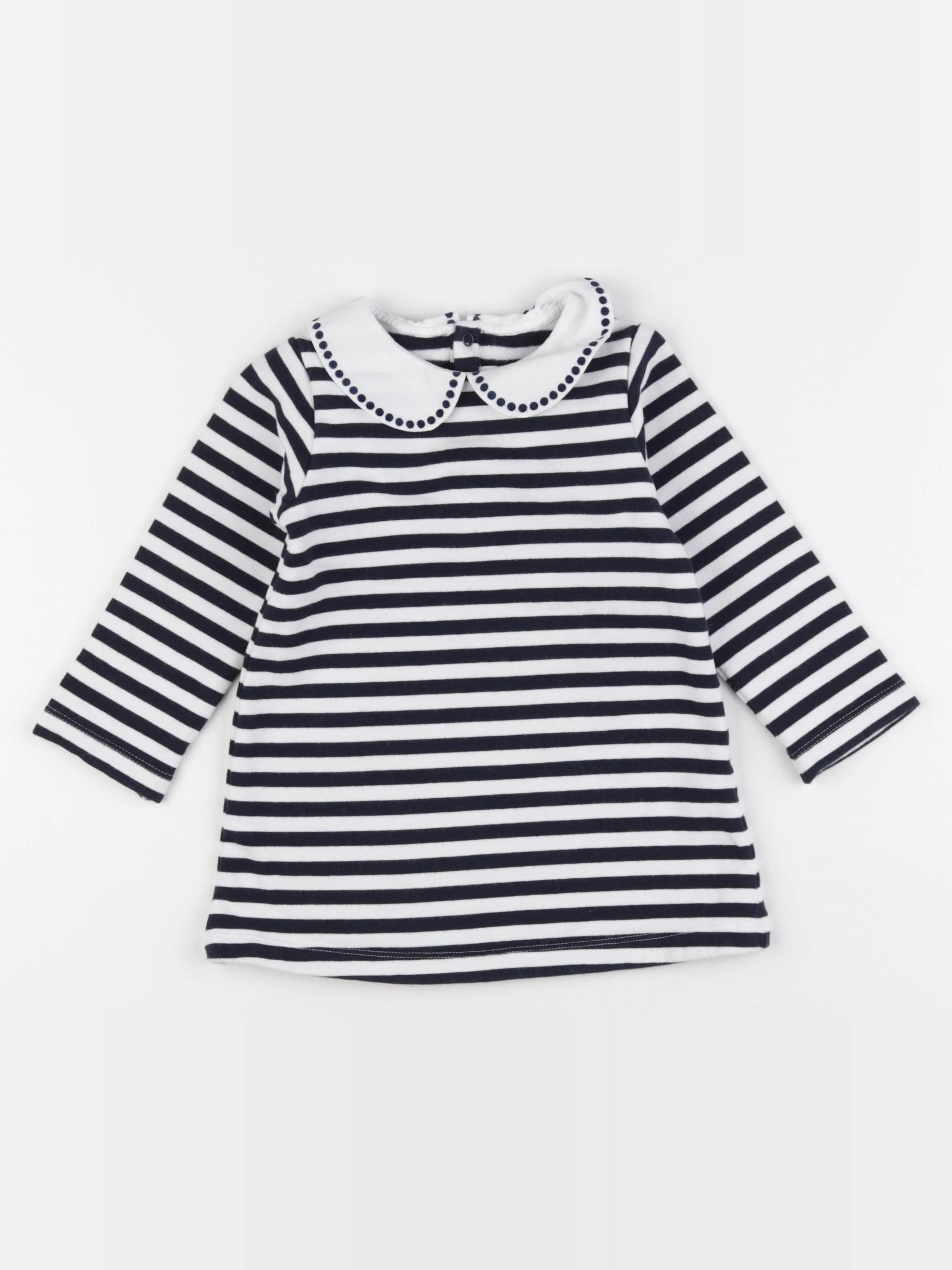 Jacadi - robe bleu, blanc - 18 mois