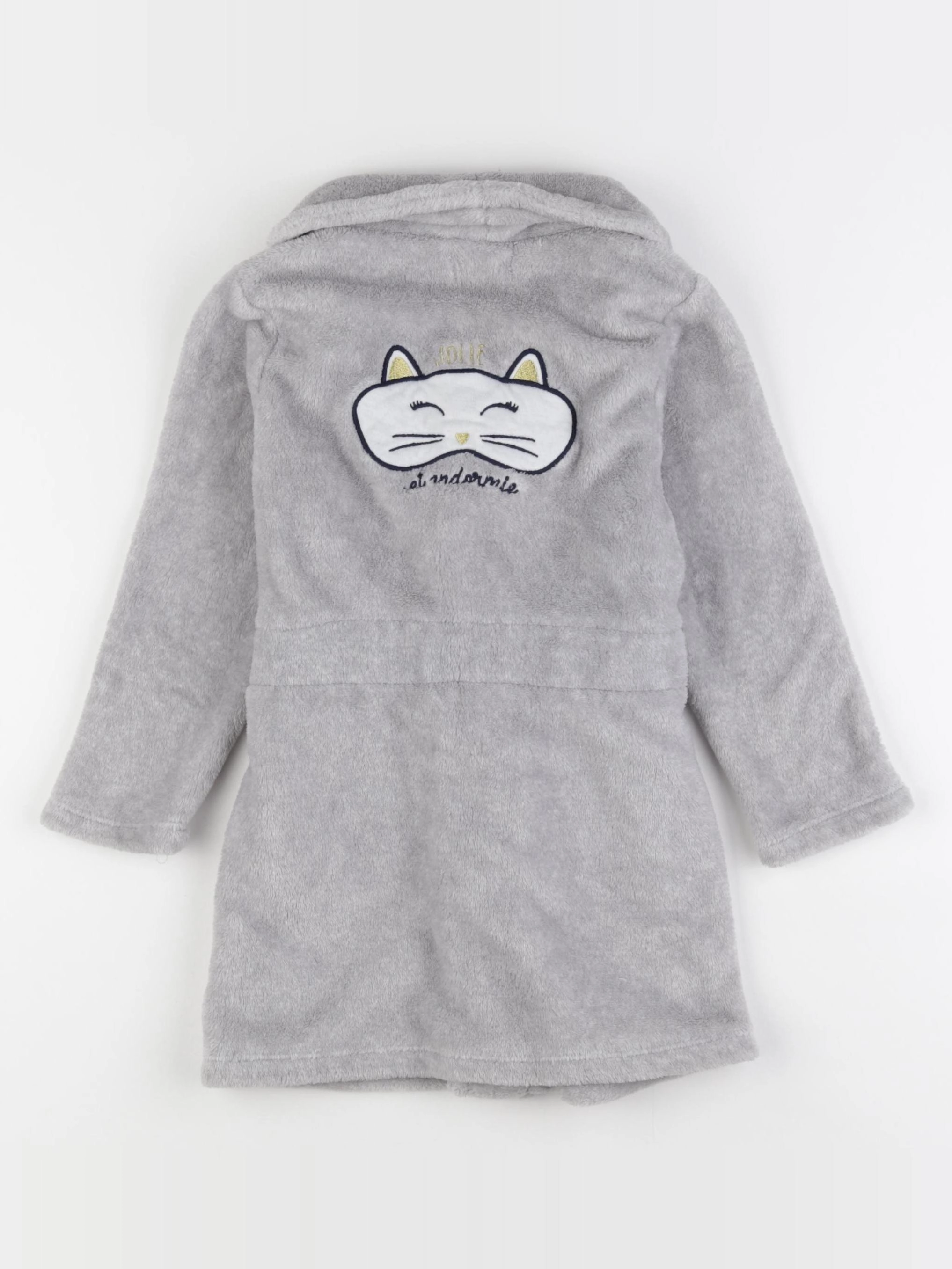 Vertbaudet - robe de chambre gris - 4 ans