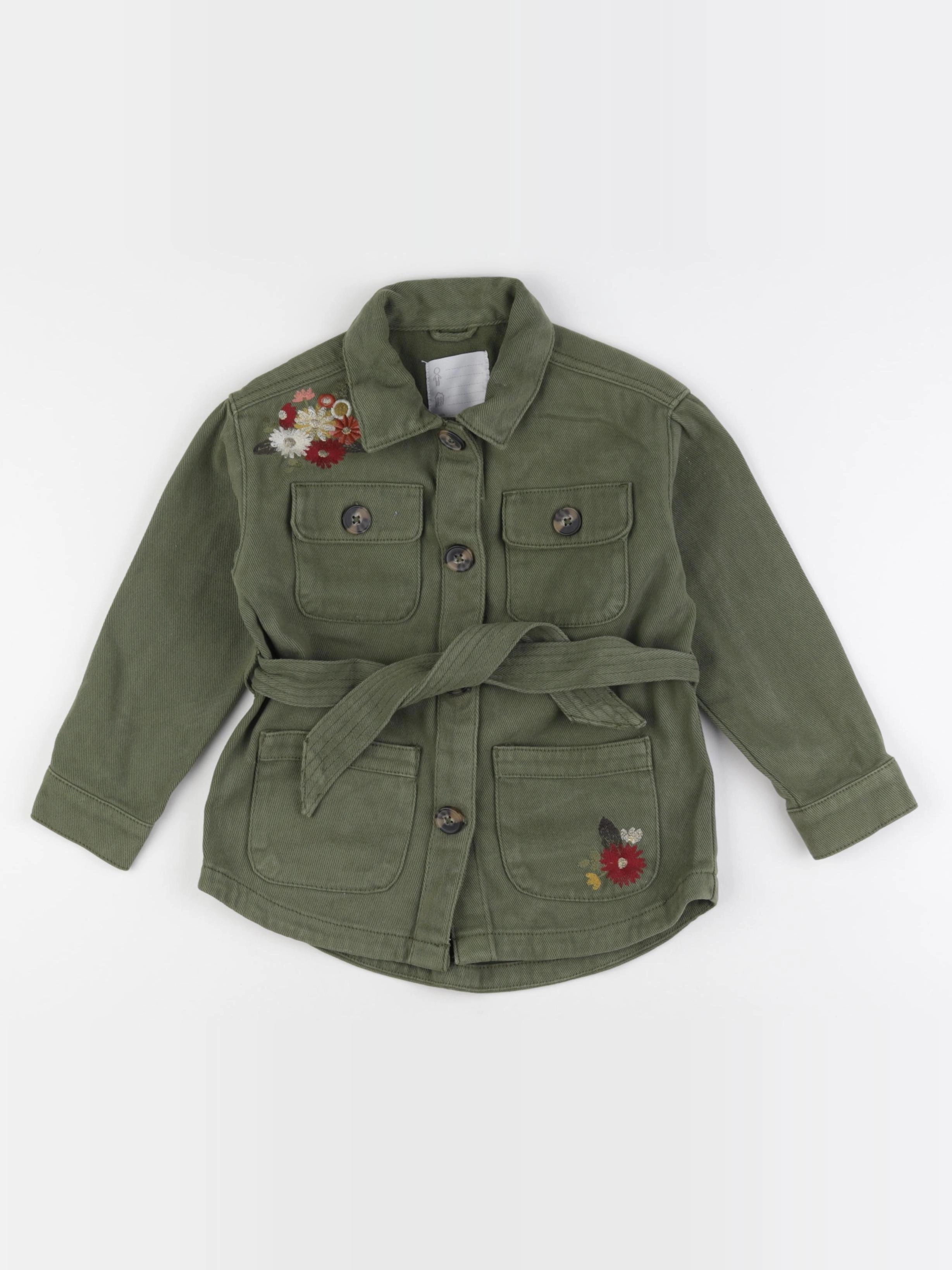 Vertbaudet - veste vert - 4 ans