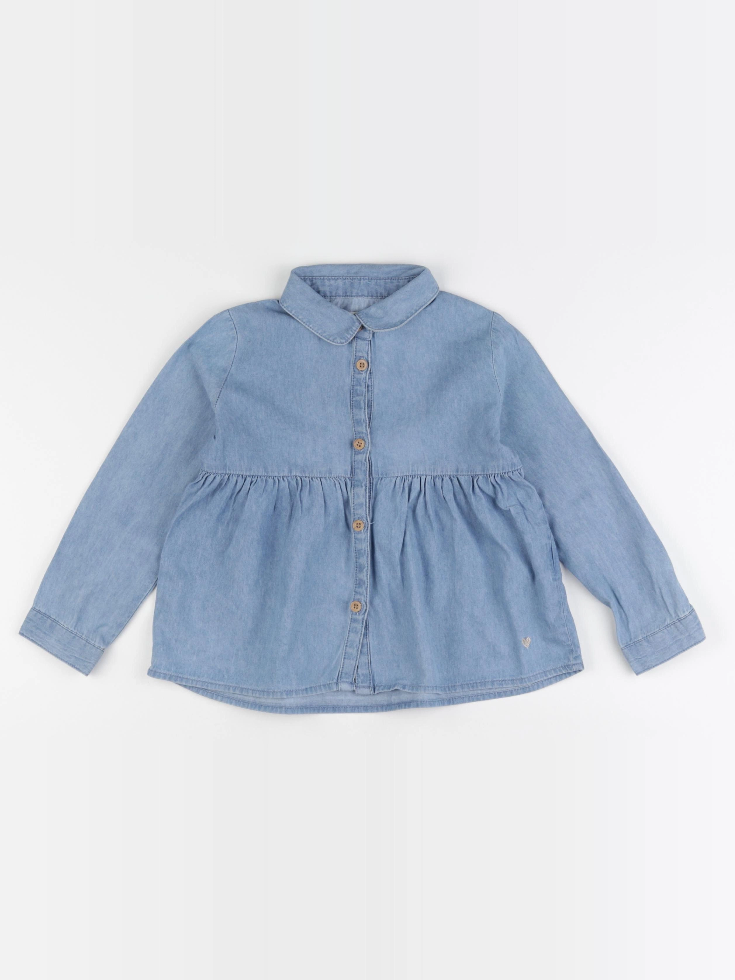 Vertbaudet - blouse bleu - 4 ans