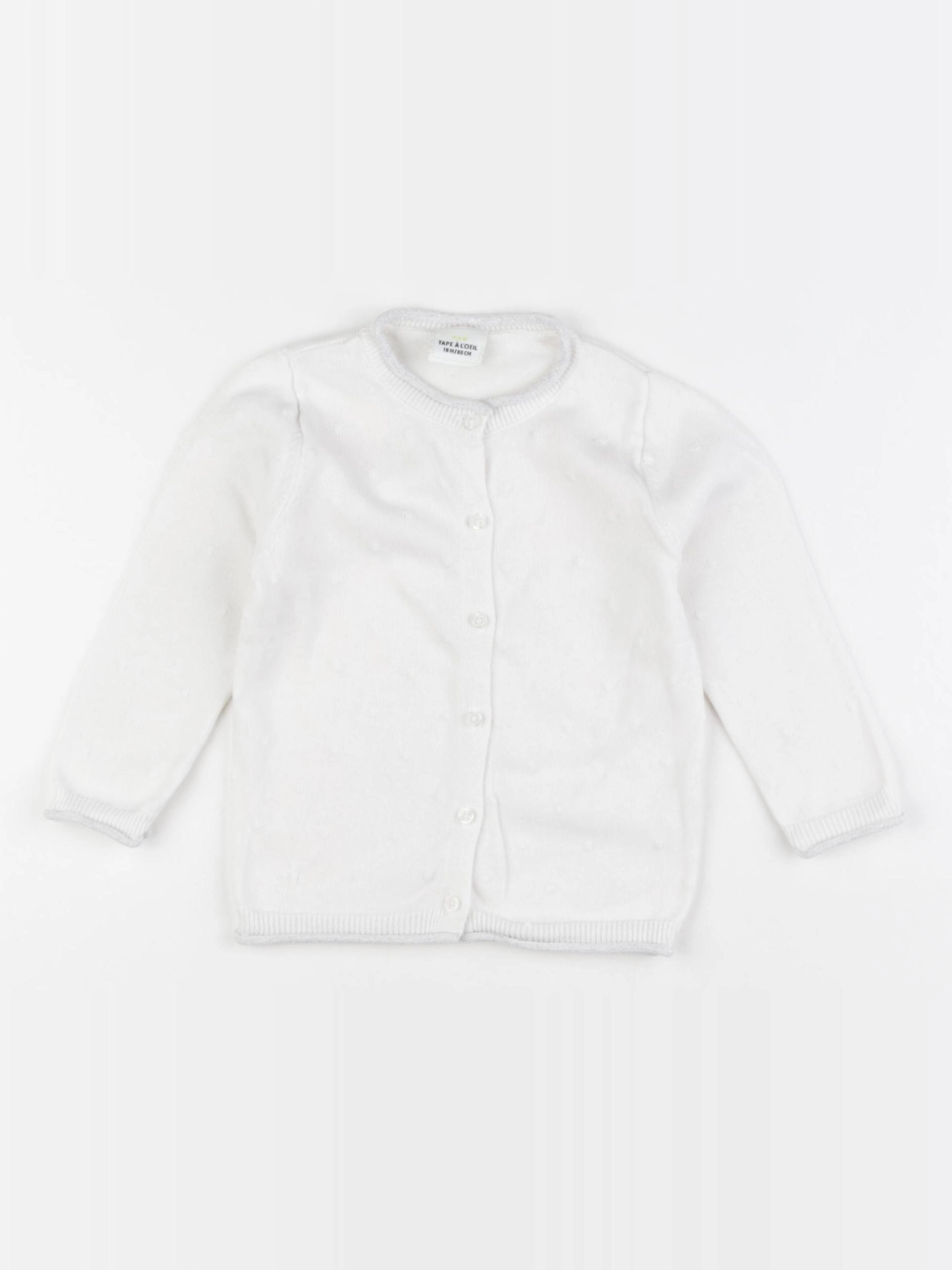 Tape à l'oeil - gilet blanc - 18 mois