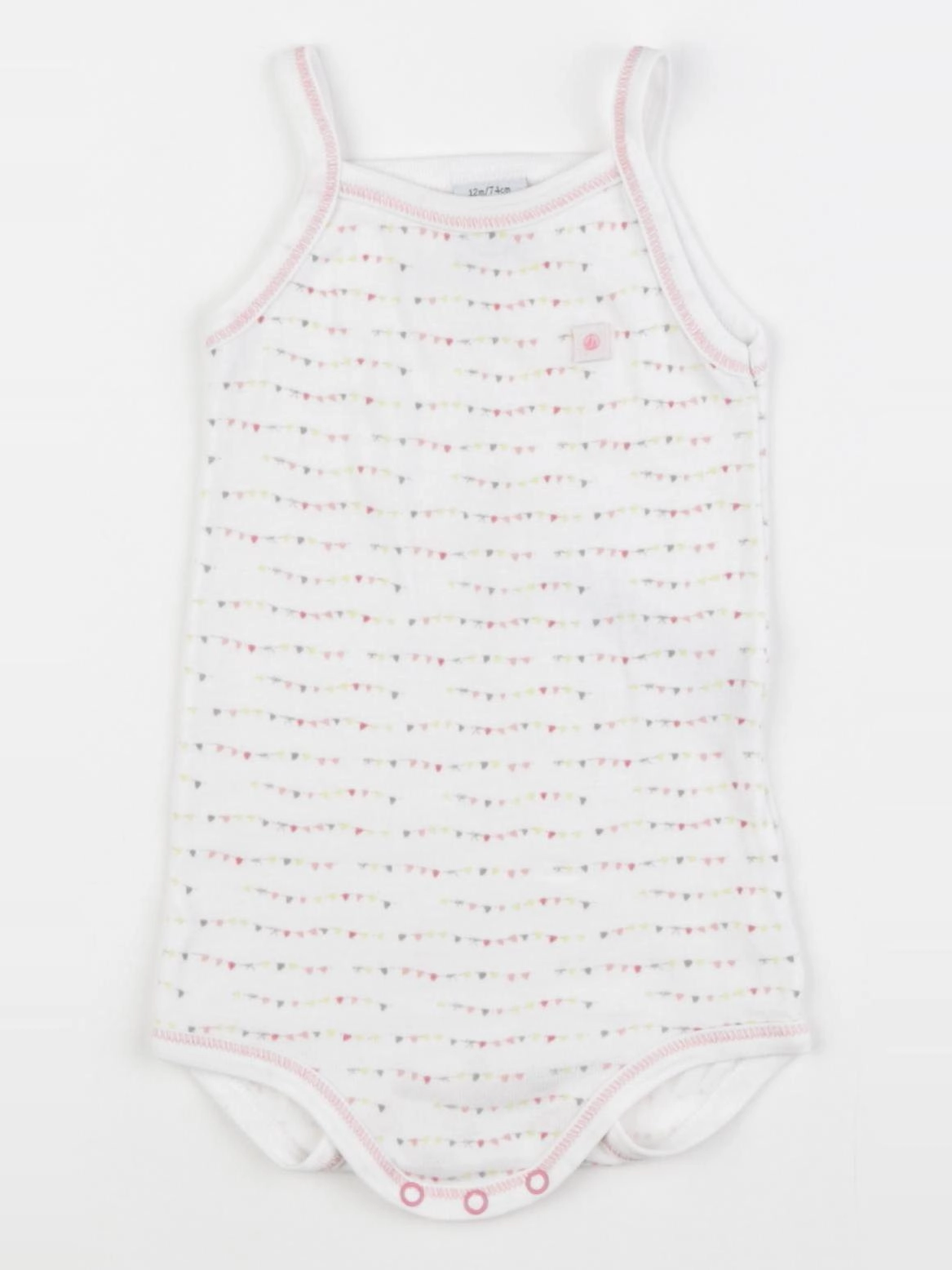 Petit Bateau - body blanc - 12 mois