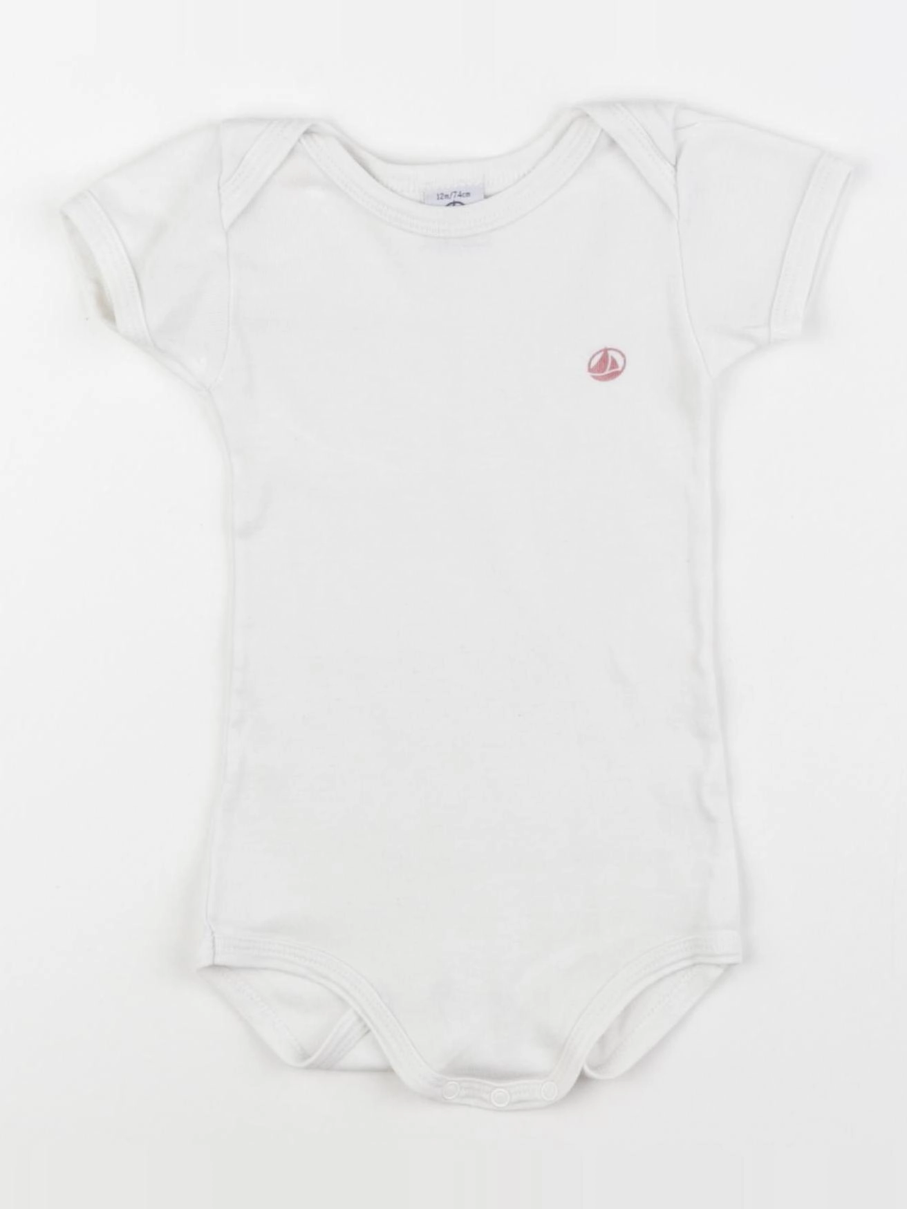 Petit Bateau - body blanc - 12 mois