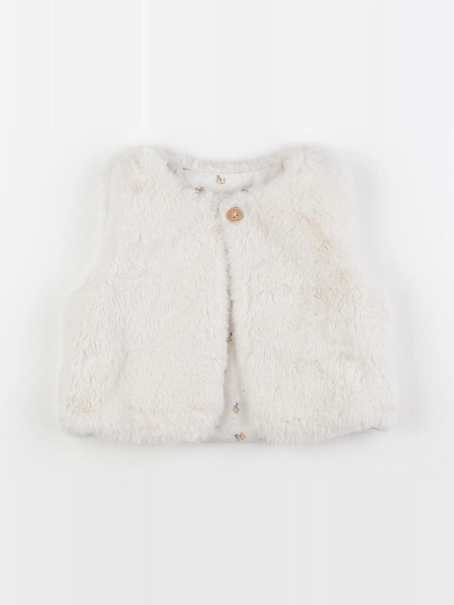 Cyrillus - gilet blanc - 9 mois