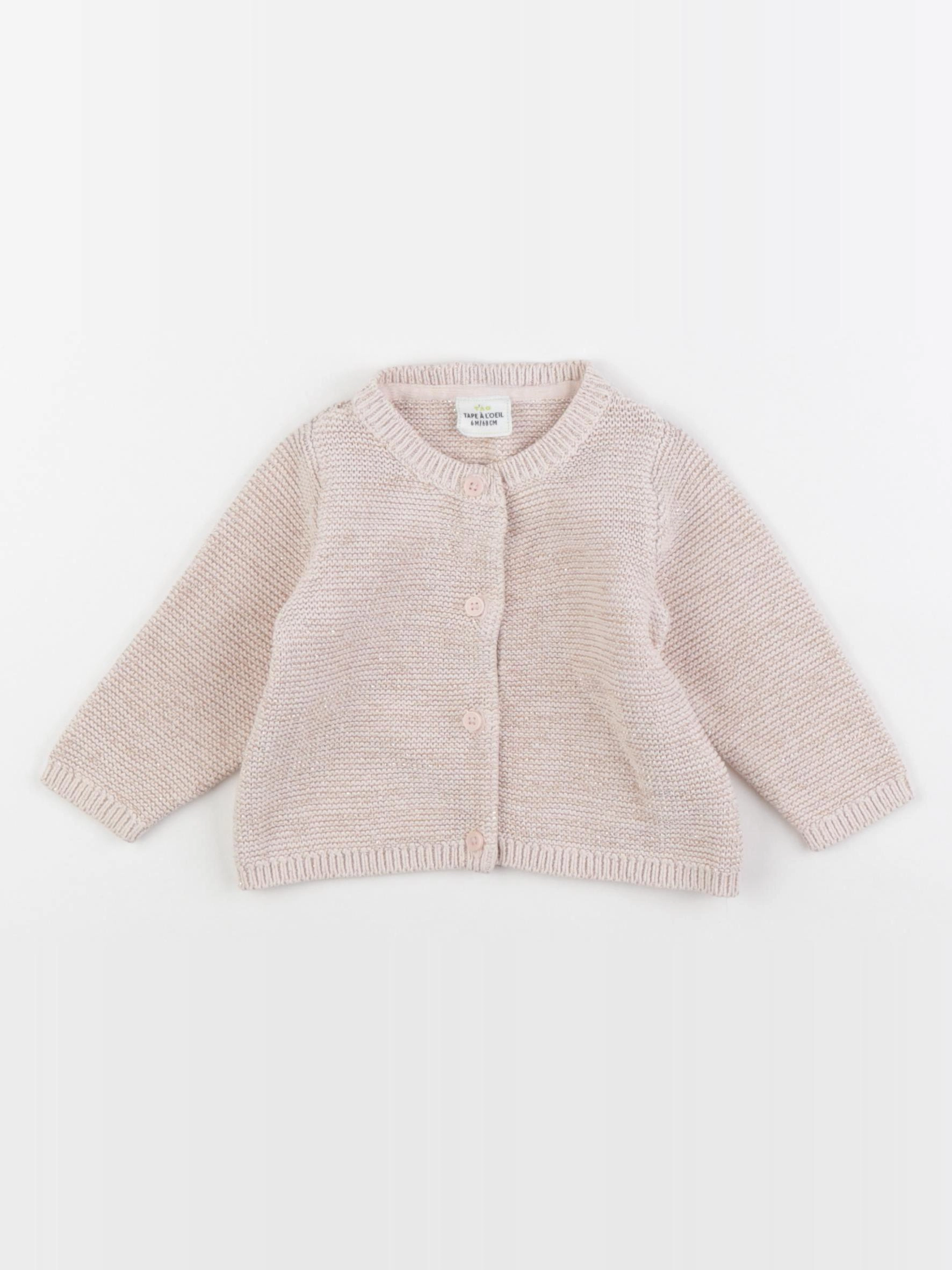 Tape à l'oeil - gilet rose, or - 6 mois