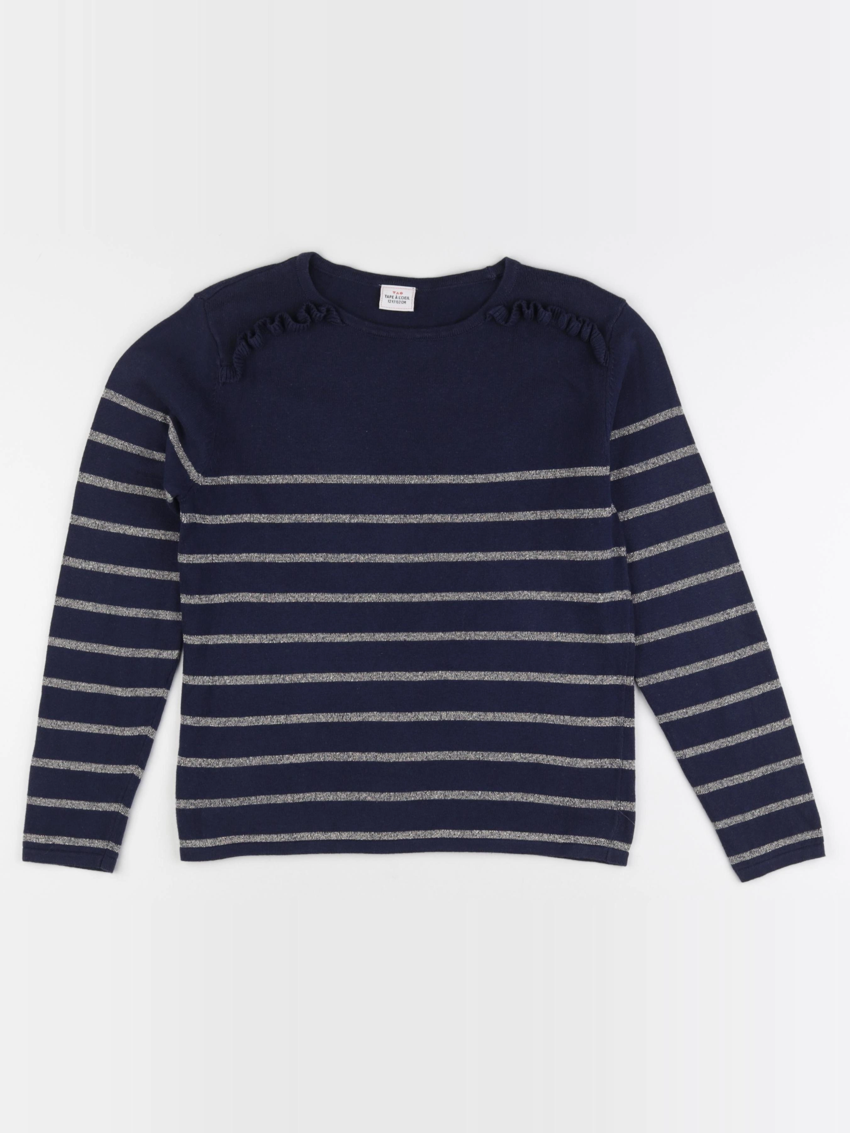 Tape à l'oeil - pull bleu, or - 12 ans