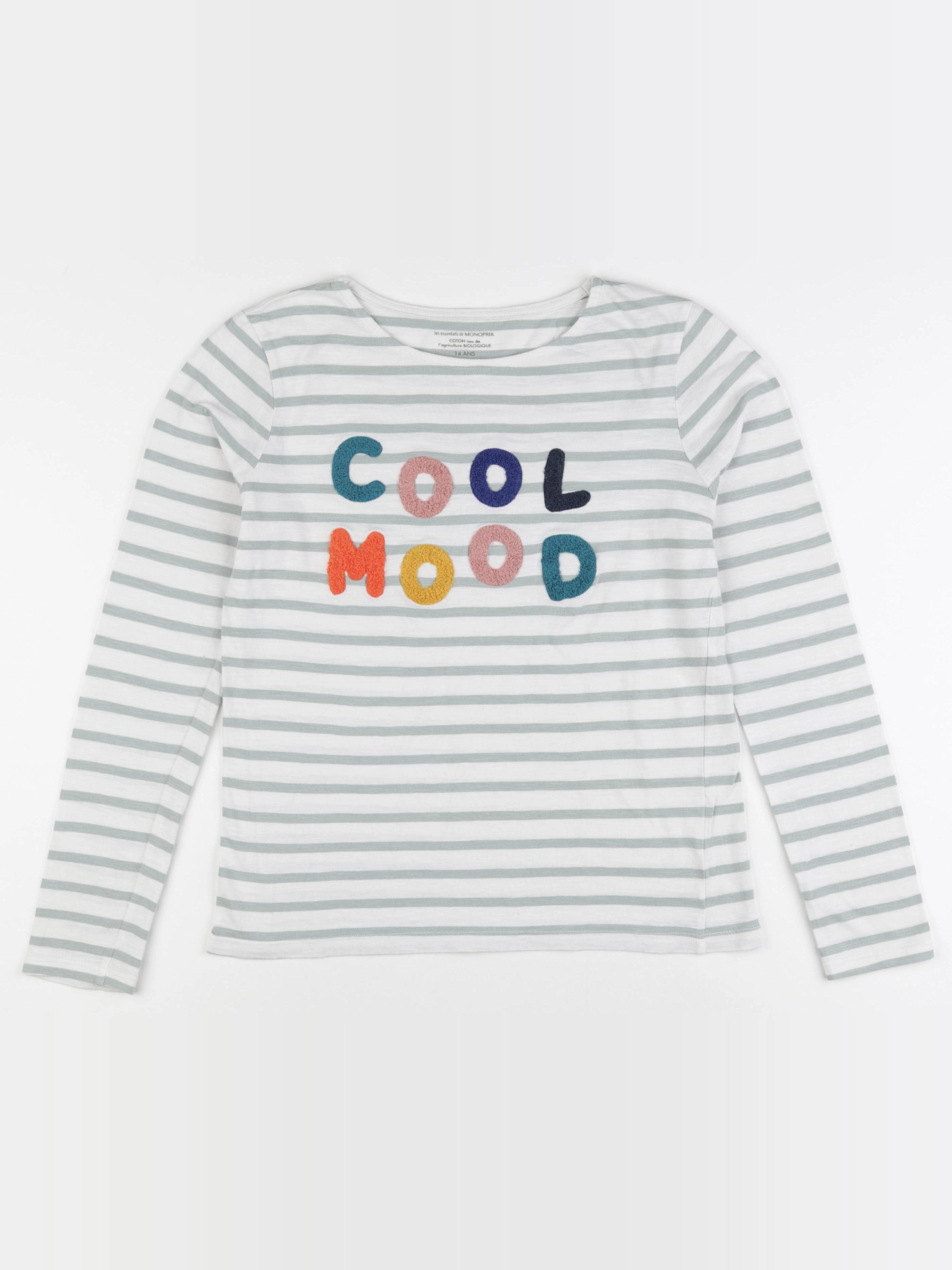Boutchou - tee-shirt blanc, vert - 14 ans
