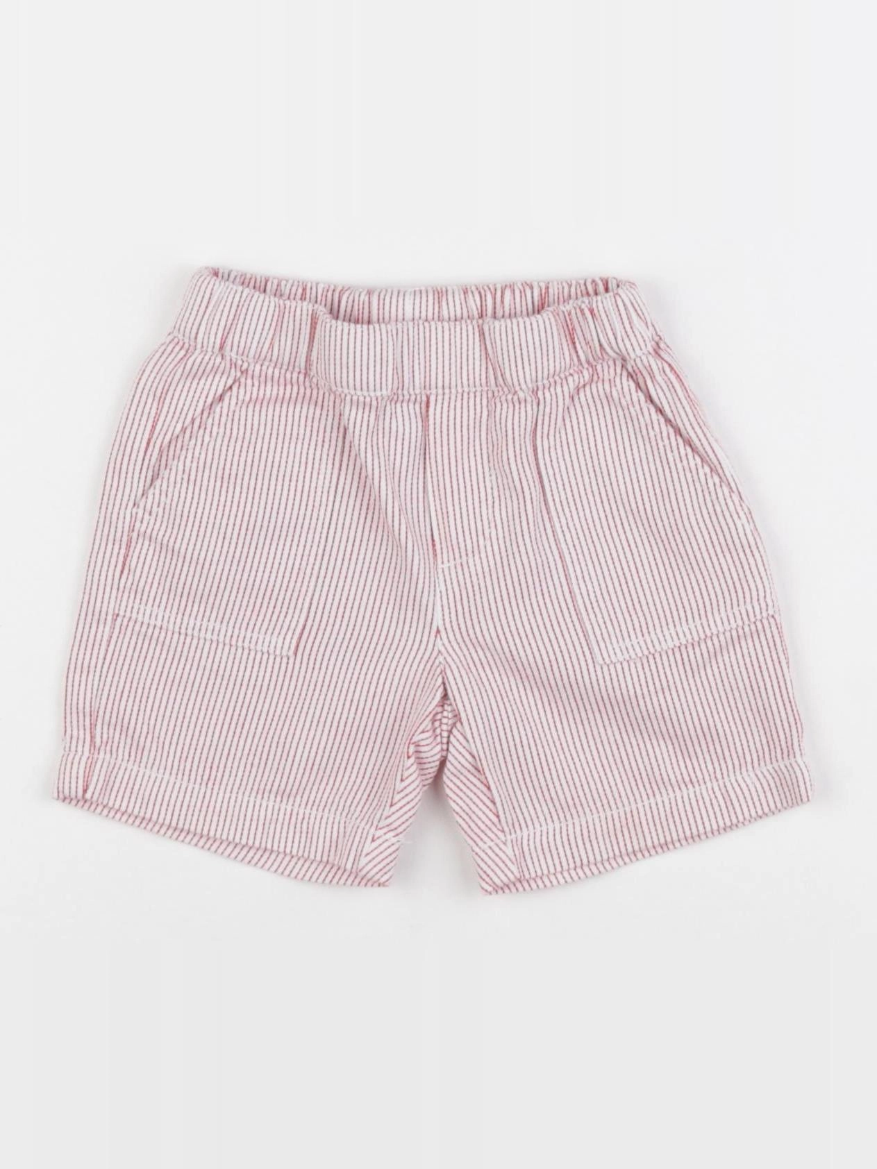 Jacadi - short blanc, rouge - 12 mois
