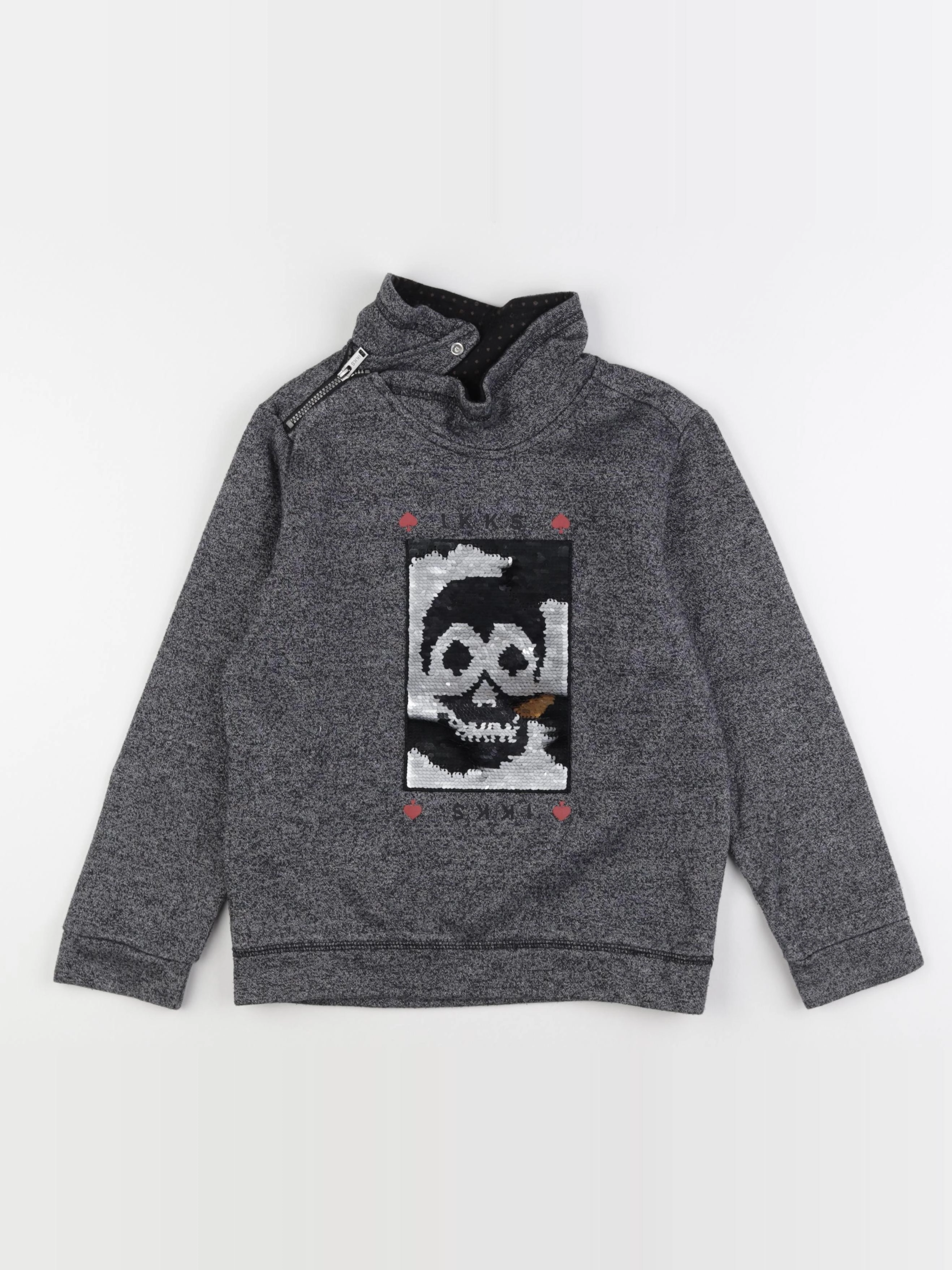 IKKS - sweat gris - 8 ans