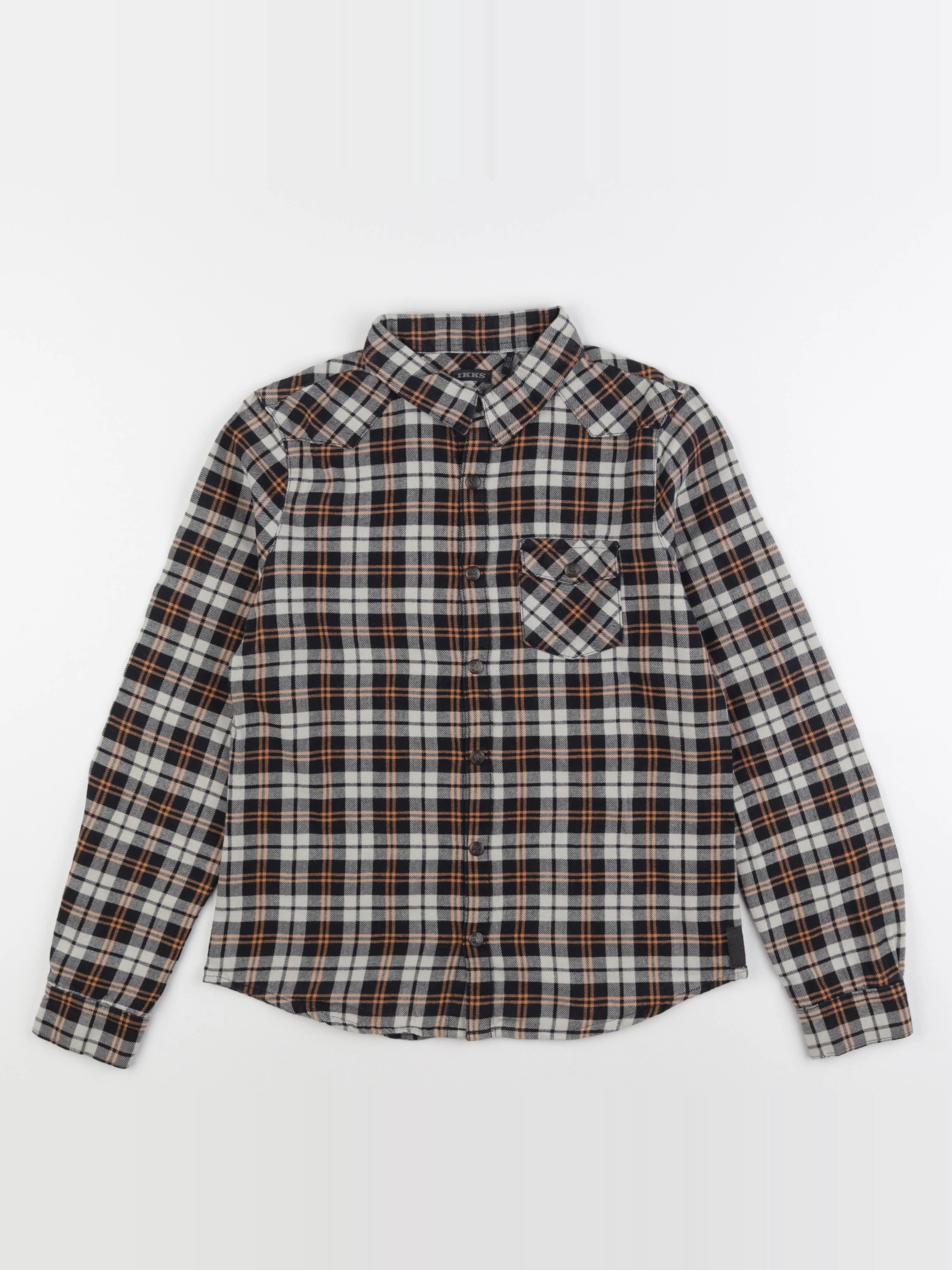 IKKS - chemise noir, orange - 12 ans