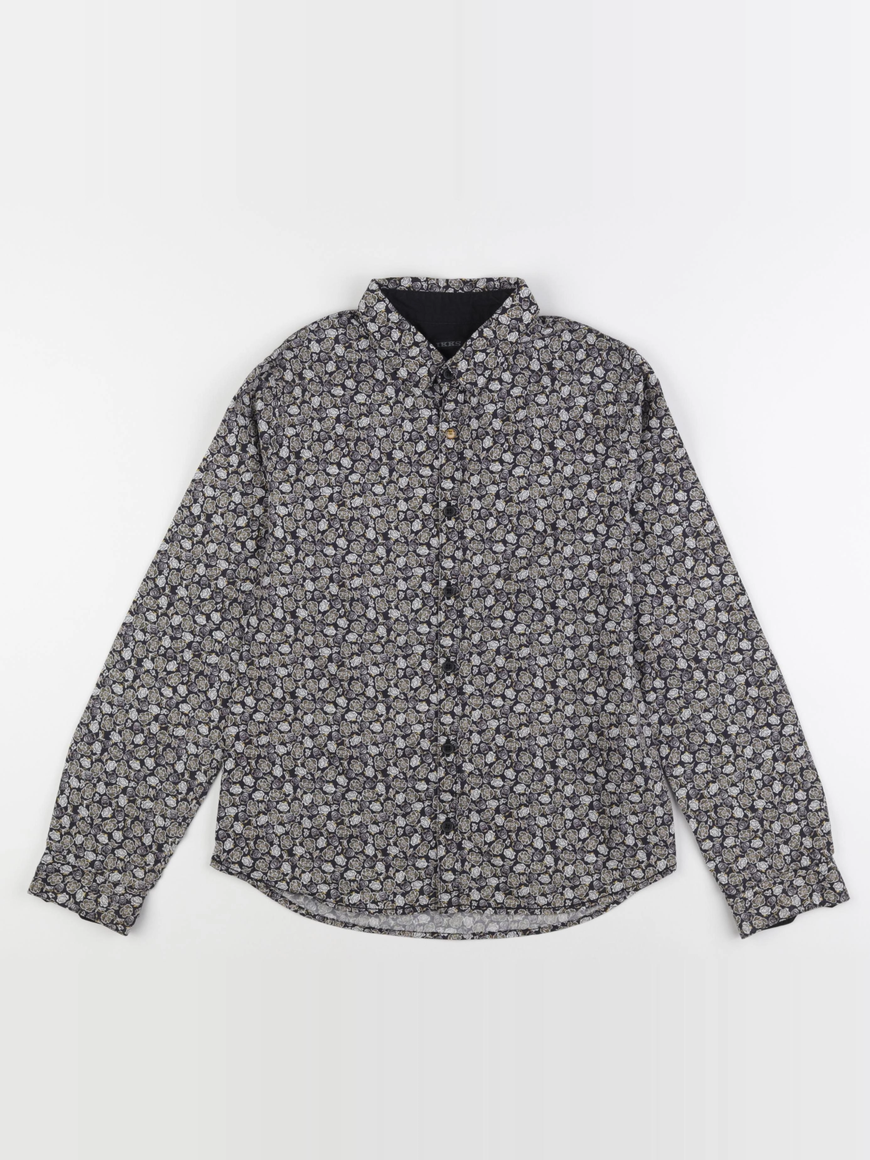 IKKS - chemise gris, marron - 10 ans