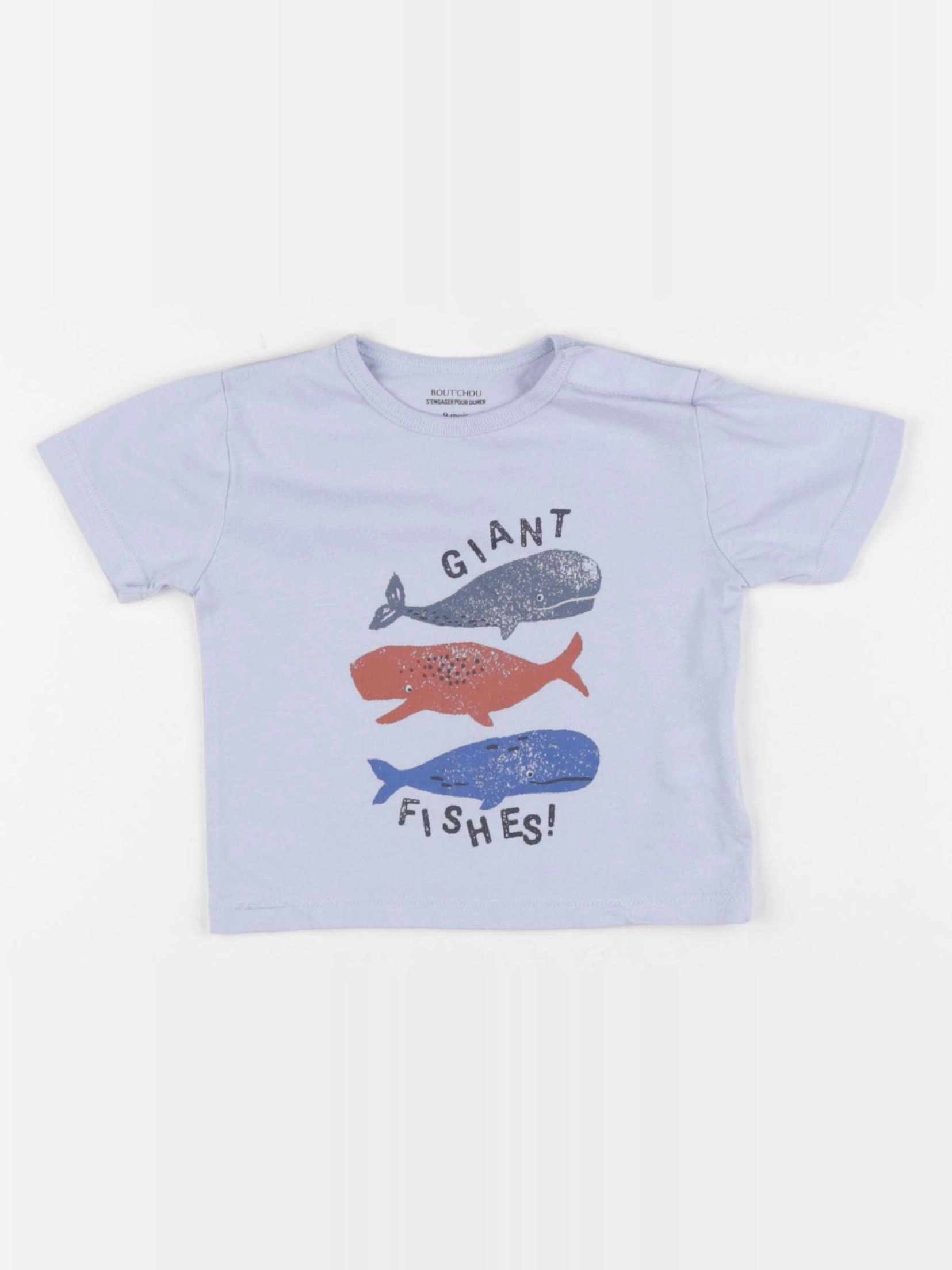 Boutchou - tee-shirt bleu - 9 mois