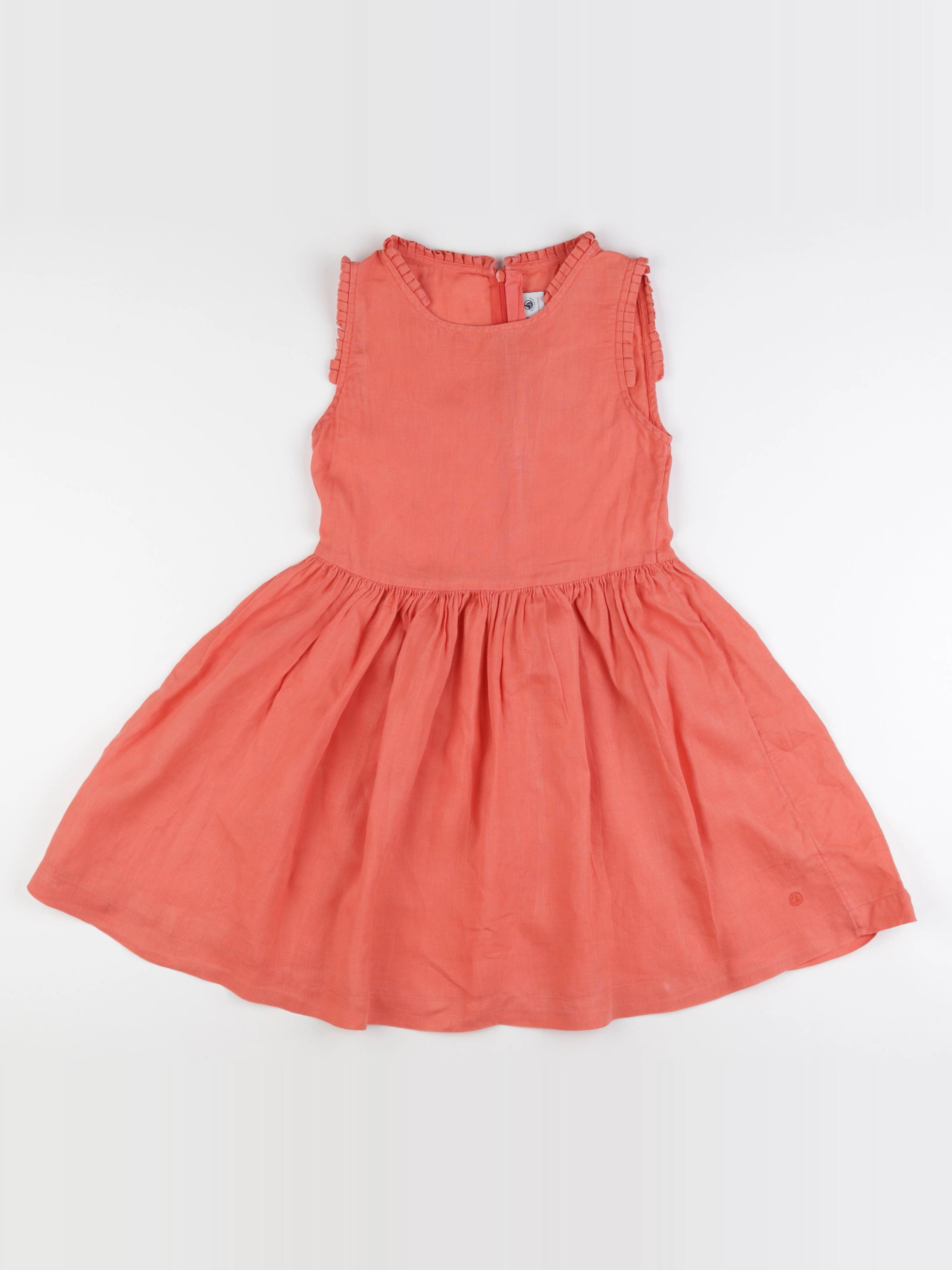 Petit Bateau - robe orange - 10 ans