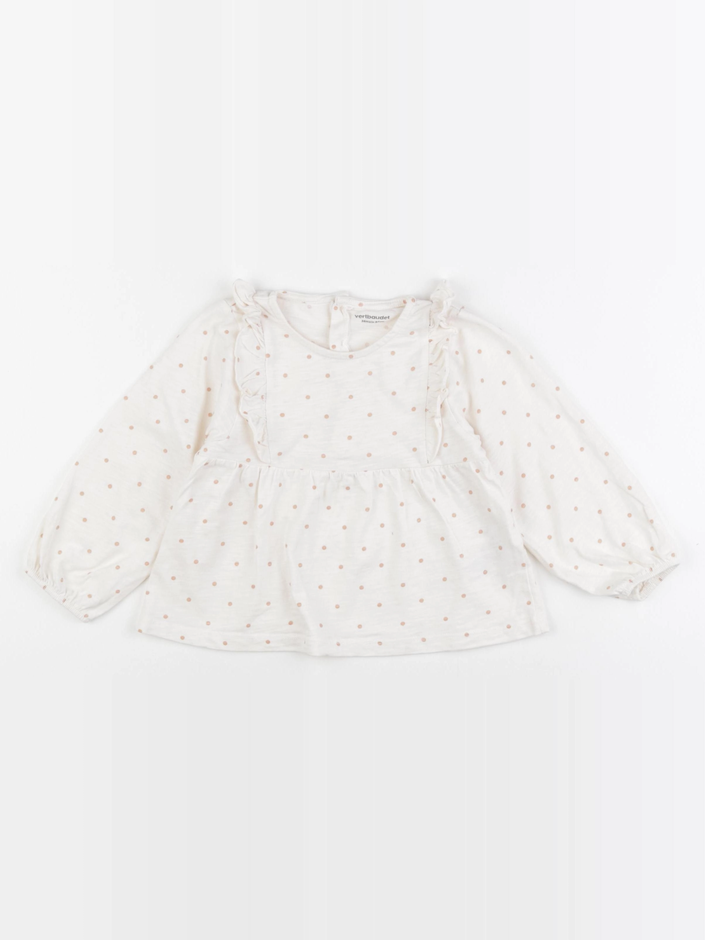 Vertbaudet - tee-shirt beige - 36 mois
