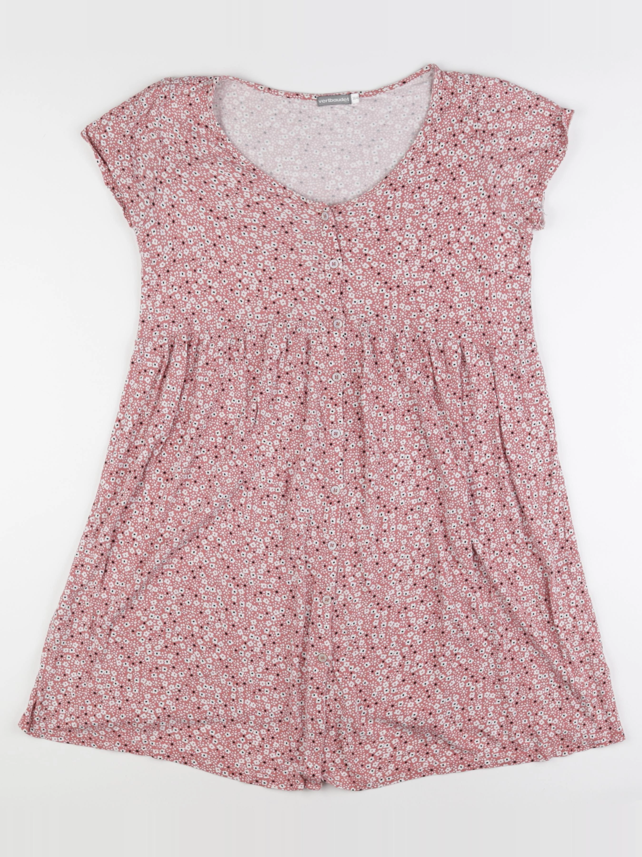 Vertbaudet - robe grossesse coton rose - 38 à 40