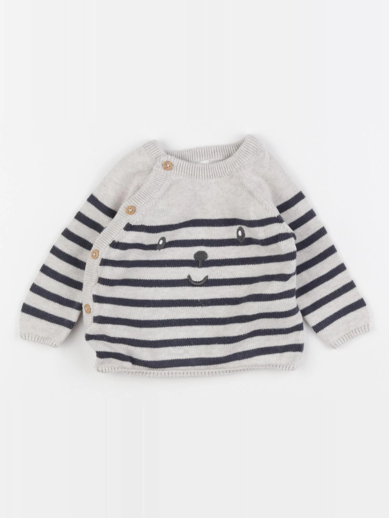 Vertbaudet - pull bleu - 6 mois