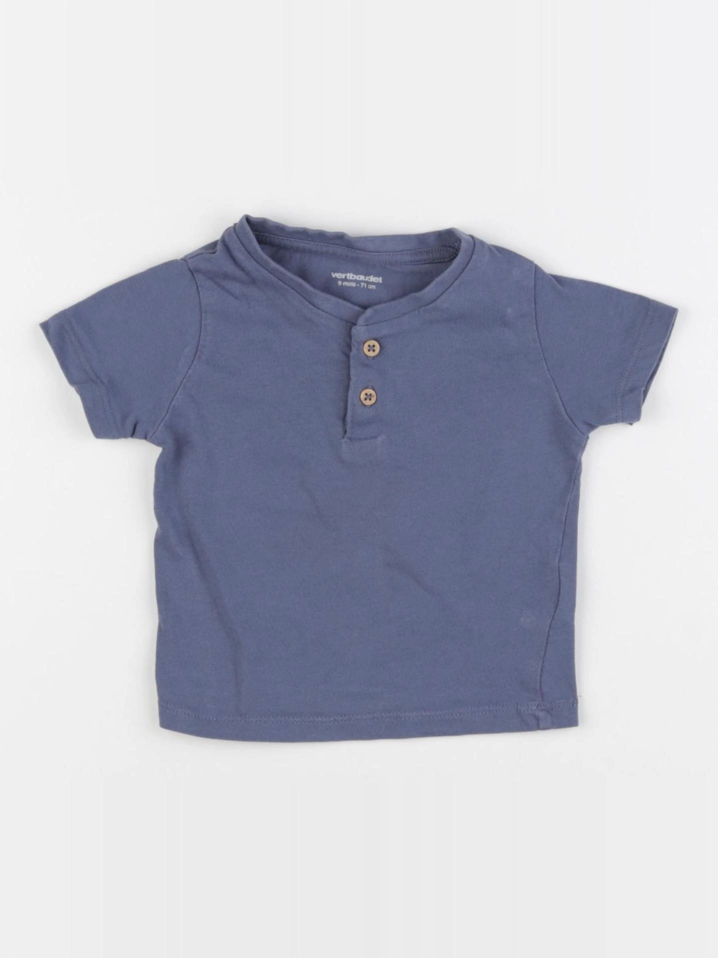 Vertbaudet - tee-shirt bleu - 9 mois