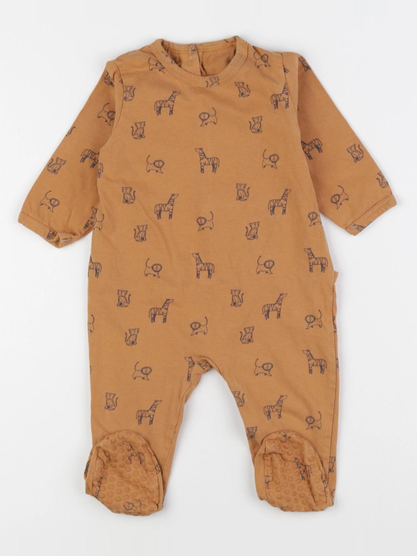 Vertbaudet - pyjama coton marron - 6 mois