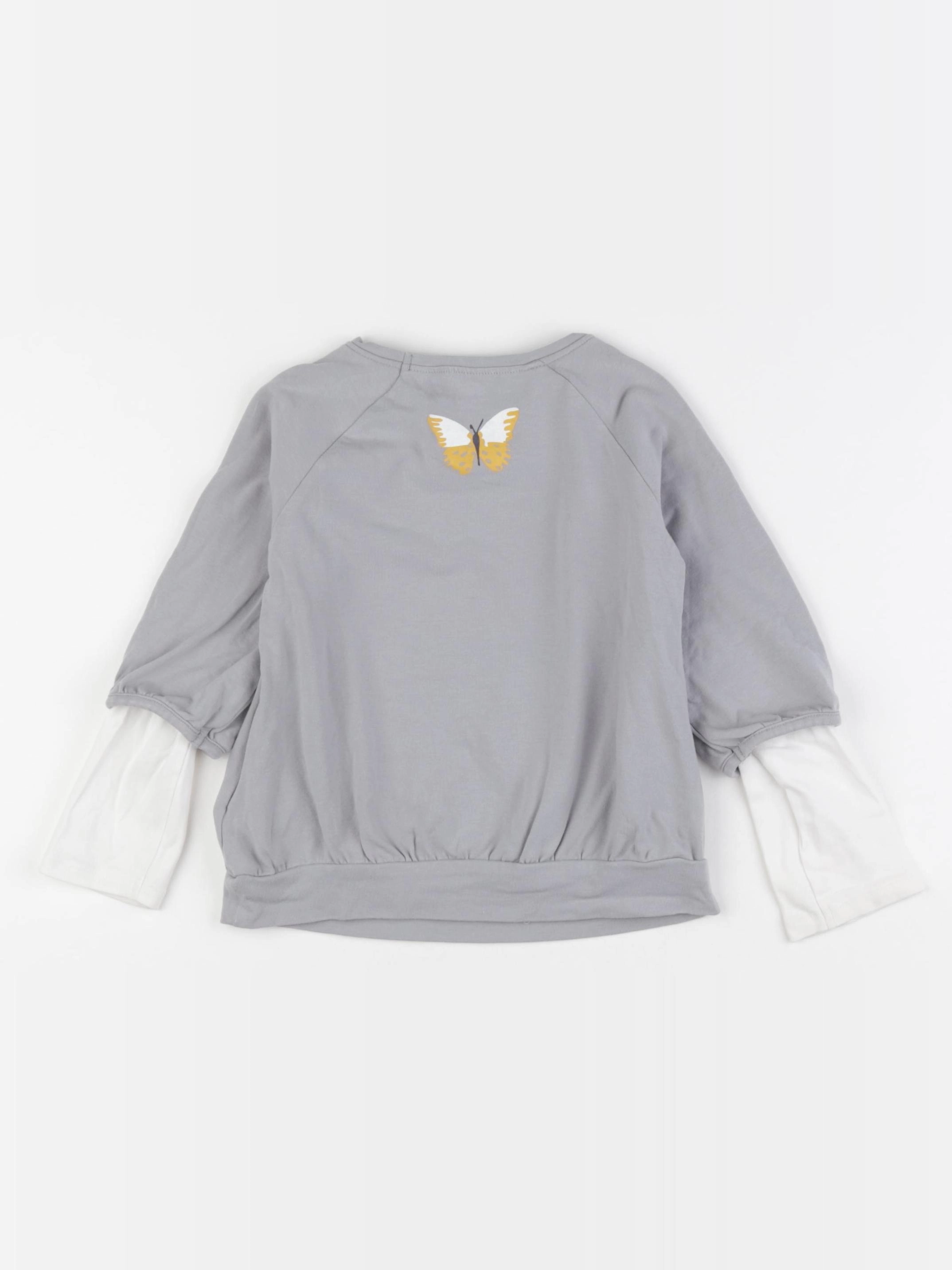 Vertbaudet - tee-shirt imprimé au dos gris - 4 ans