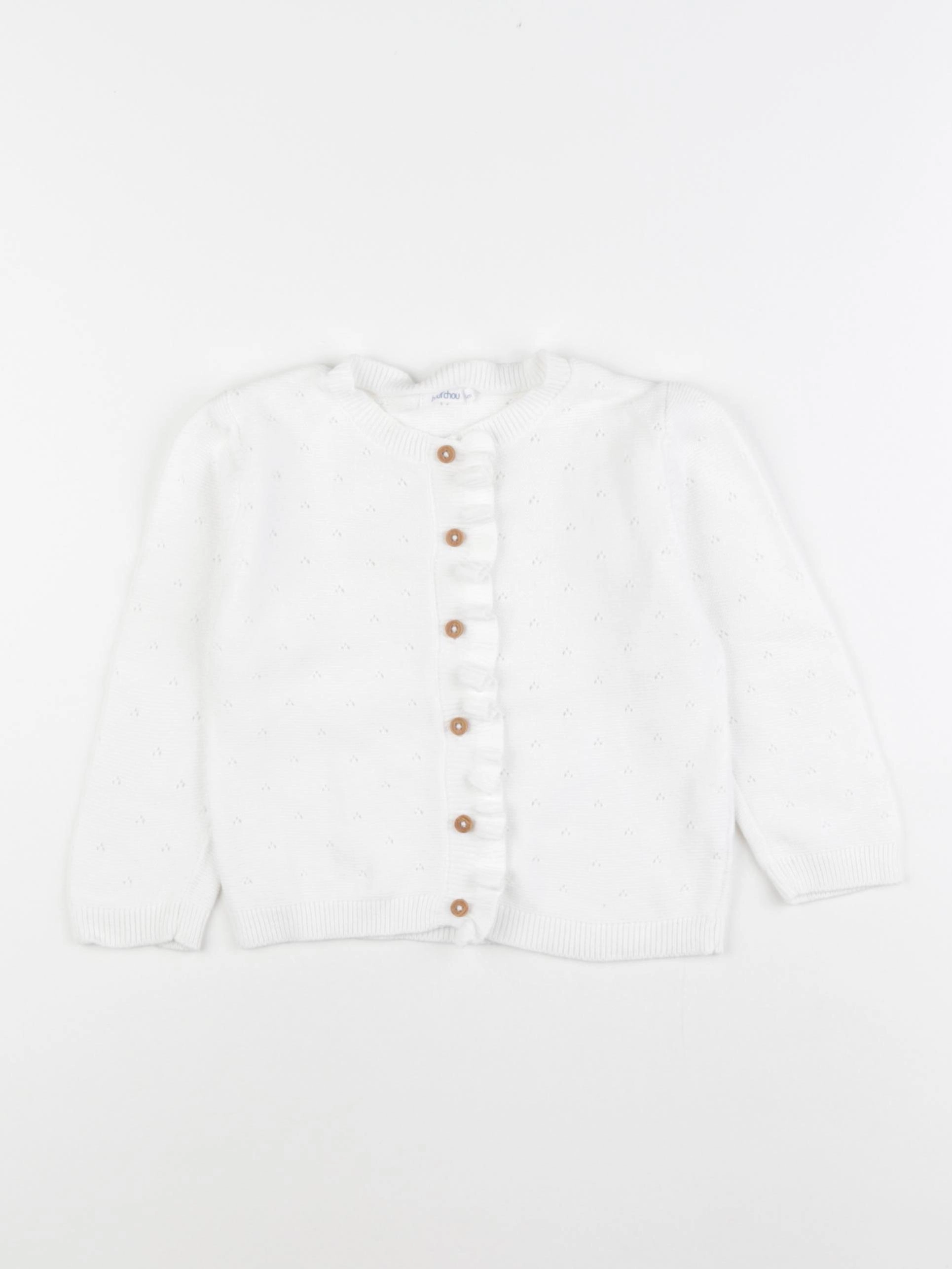Boutchou - gilet blanc - 24 mois