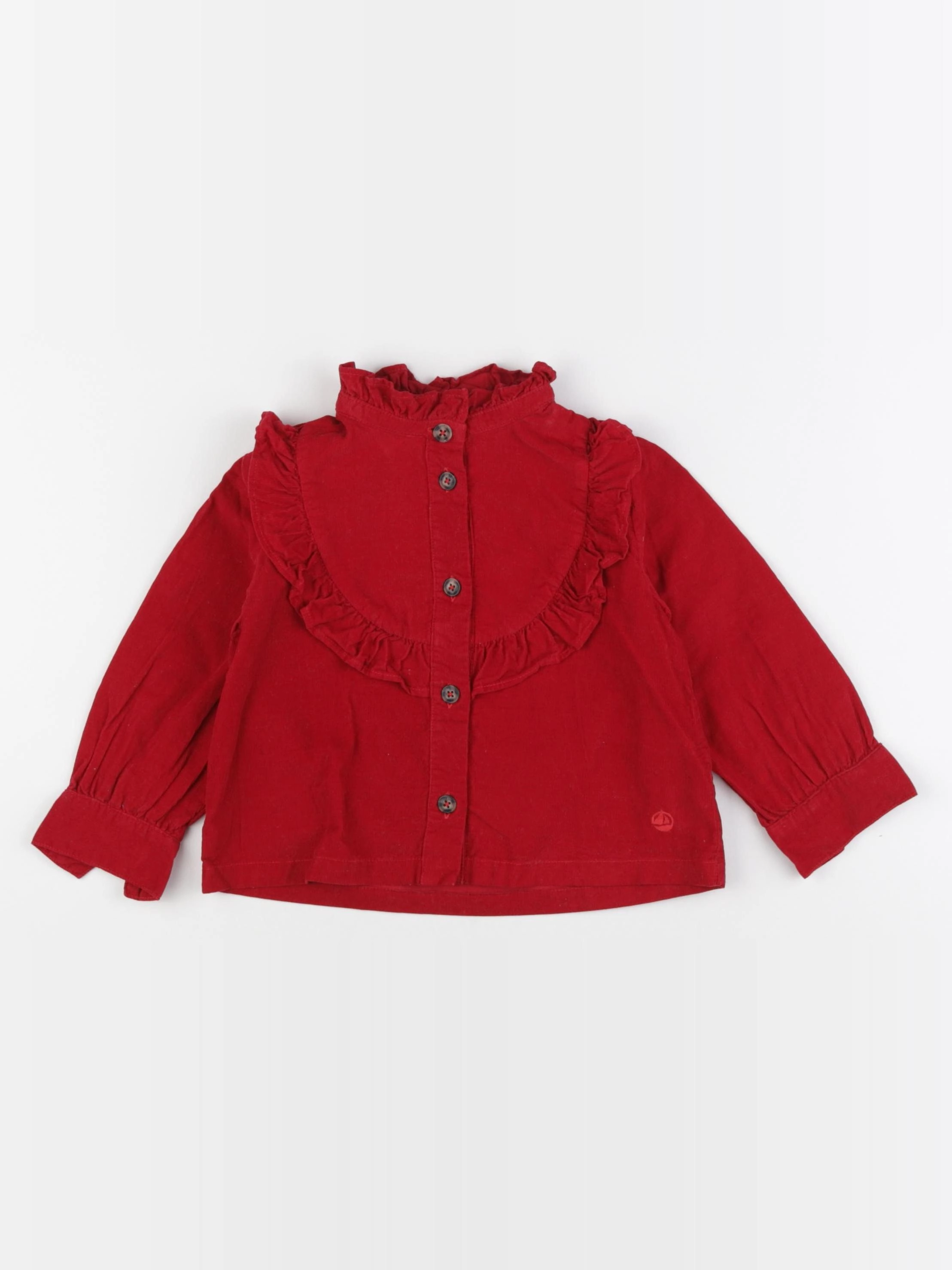 Petit Bateau - blouse rouge - 3 ans
