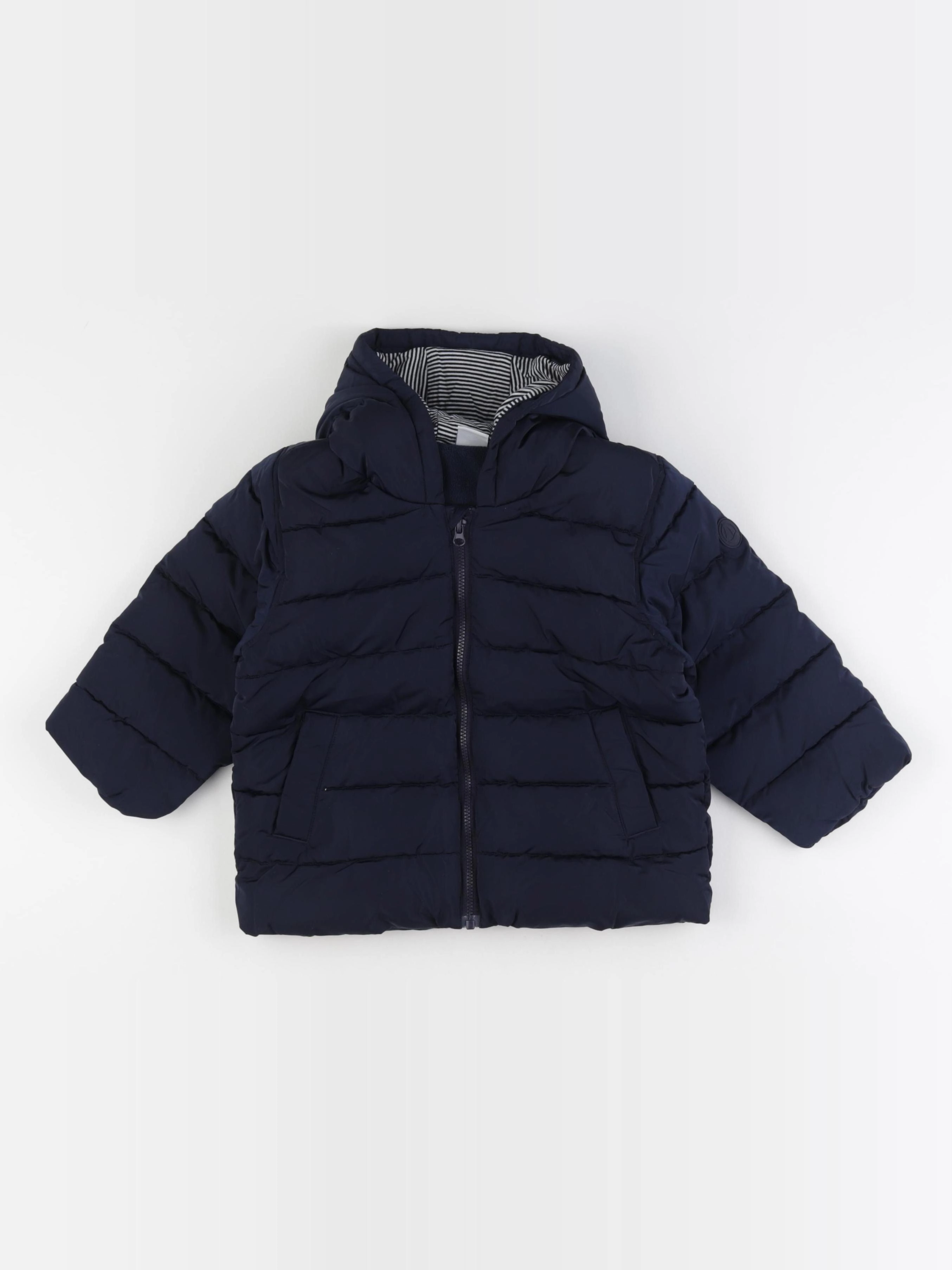 Petit Bateau - doudoune bleu - 24 mois