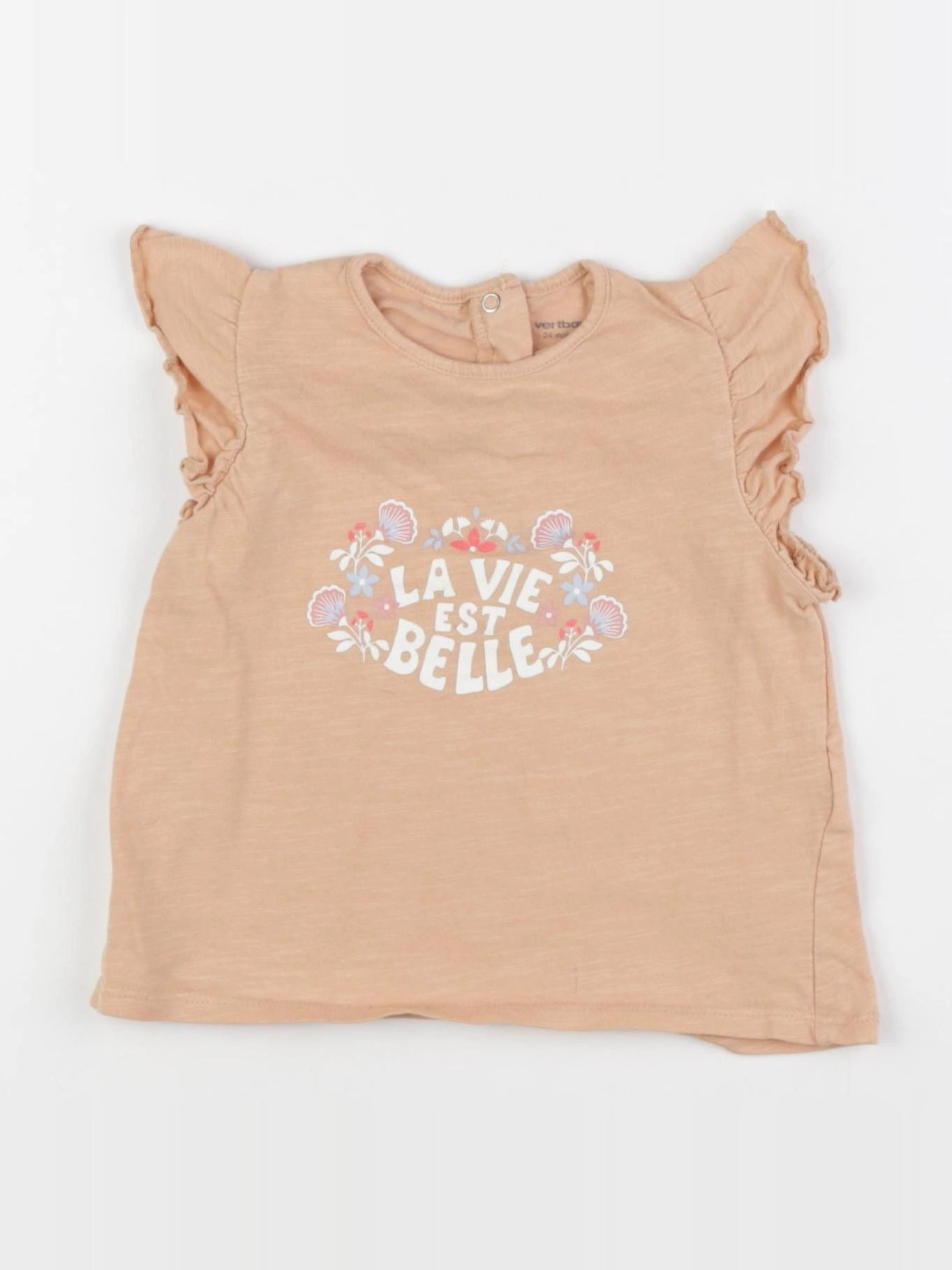 Vertbaudet - tee-shirt orange - 24 mois