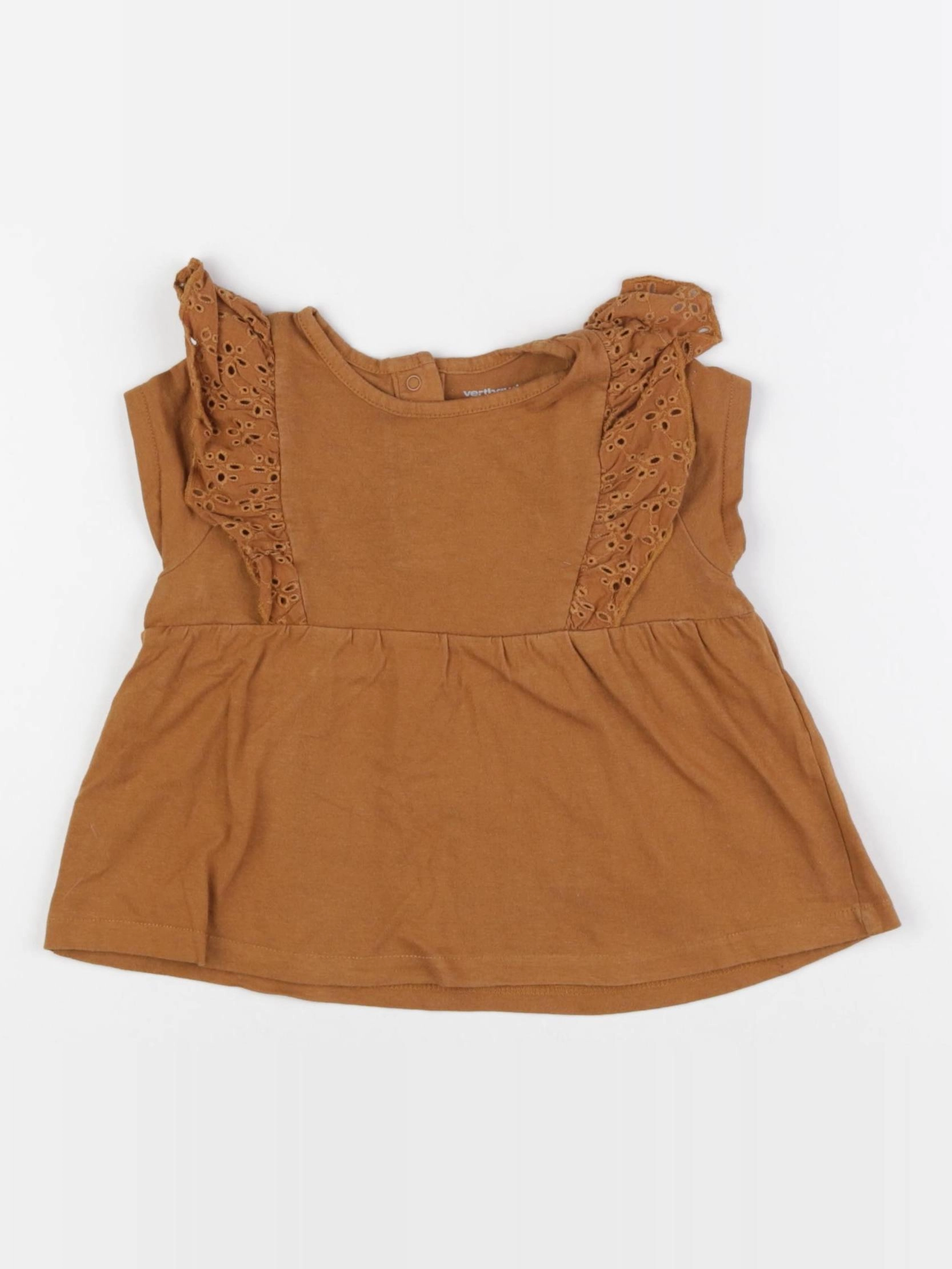Vertbaudet - tee-shirt marron - 2 ans