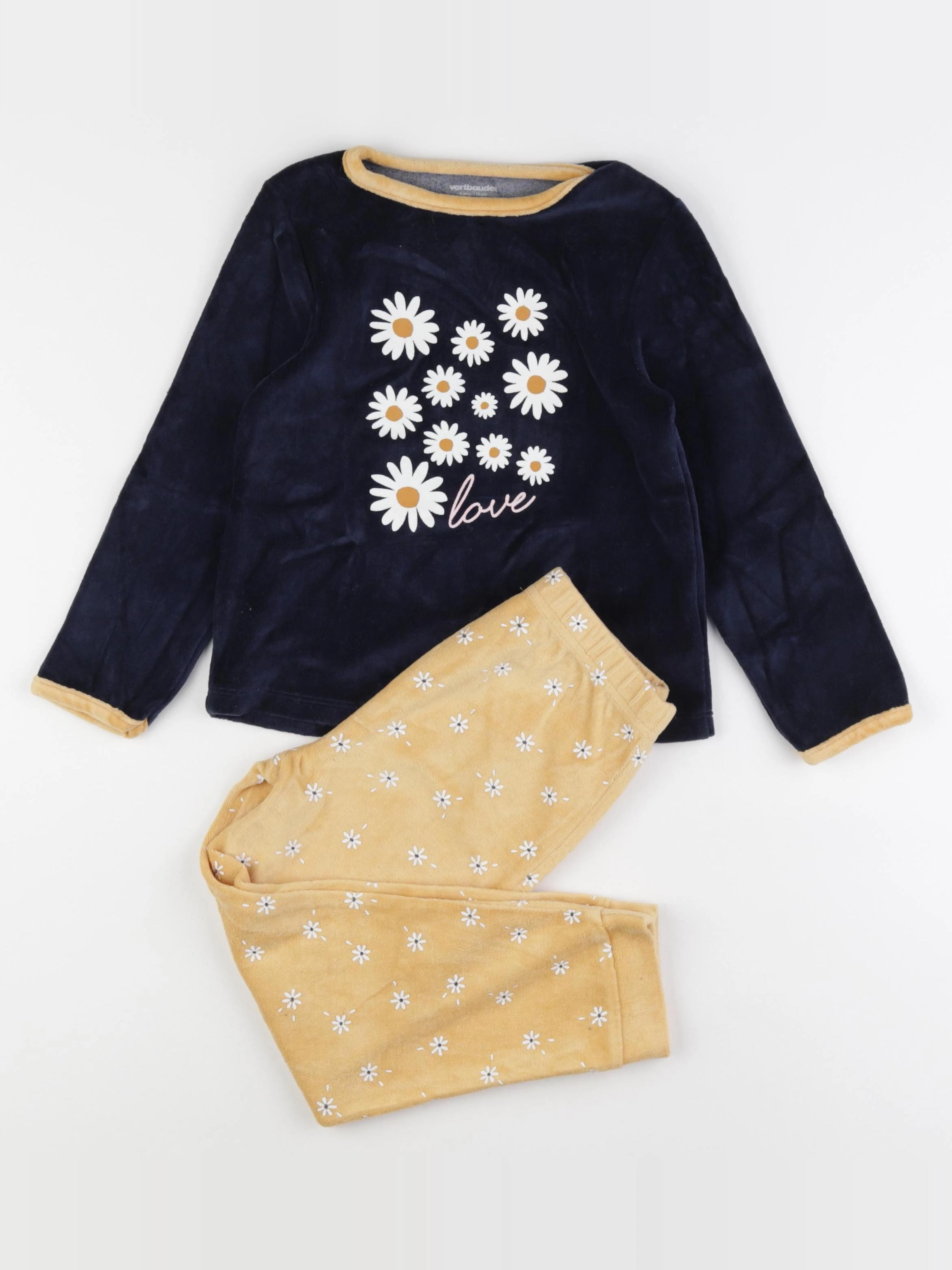 Vertbaudet - pyjama velours multicolore - 6 ans