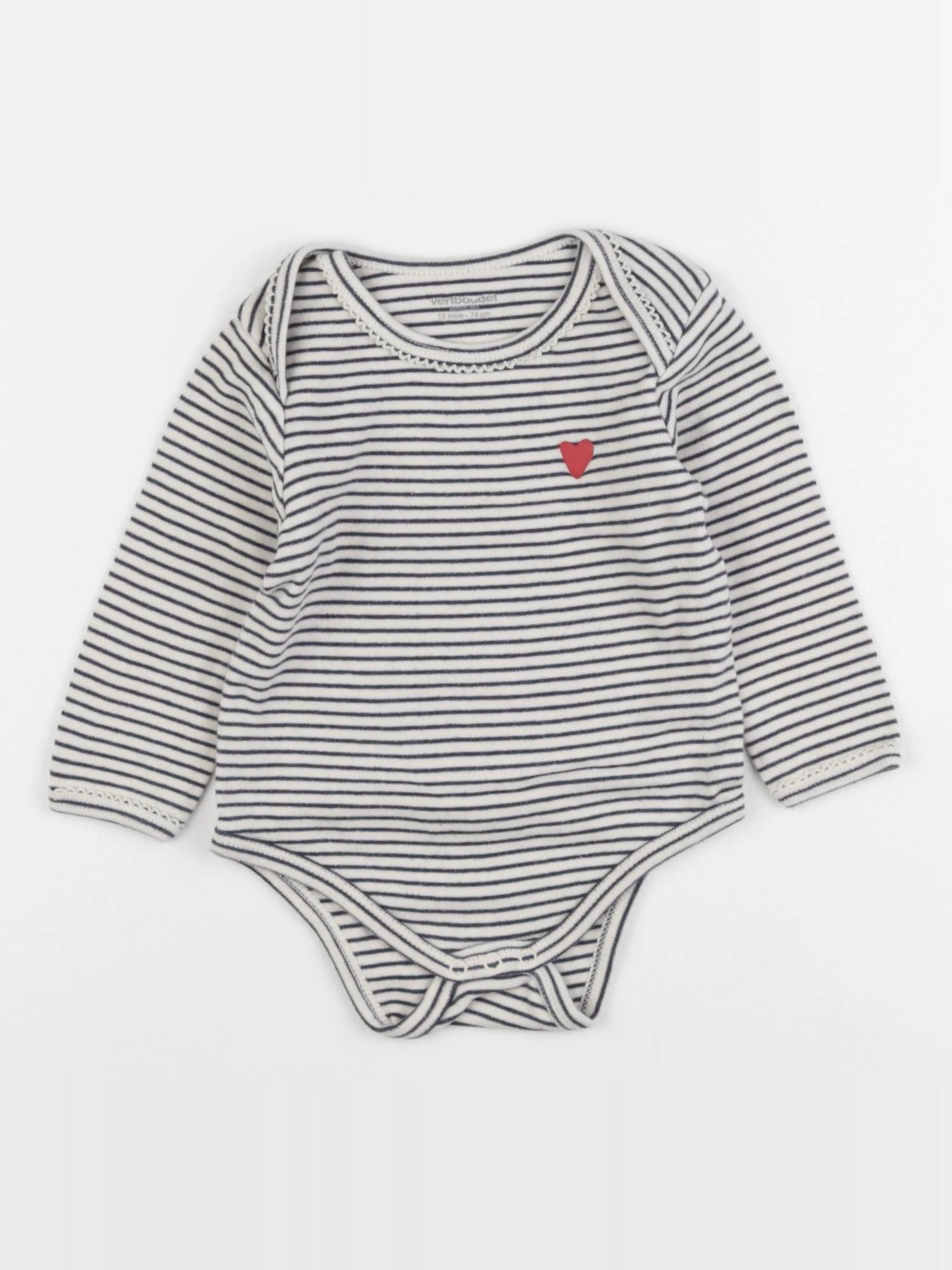 Vertbaudet - body bleu - 12 mois