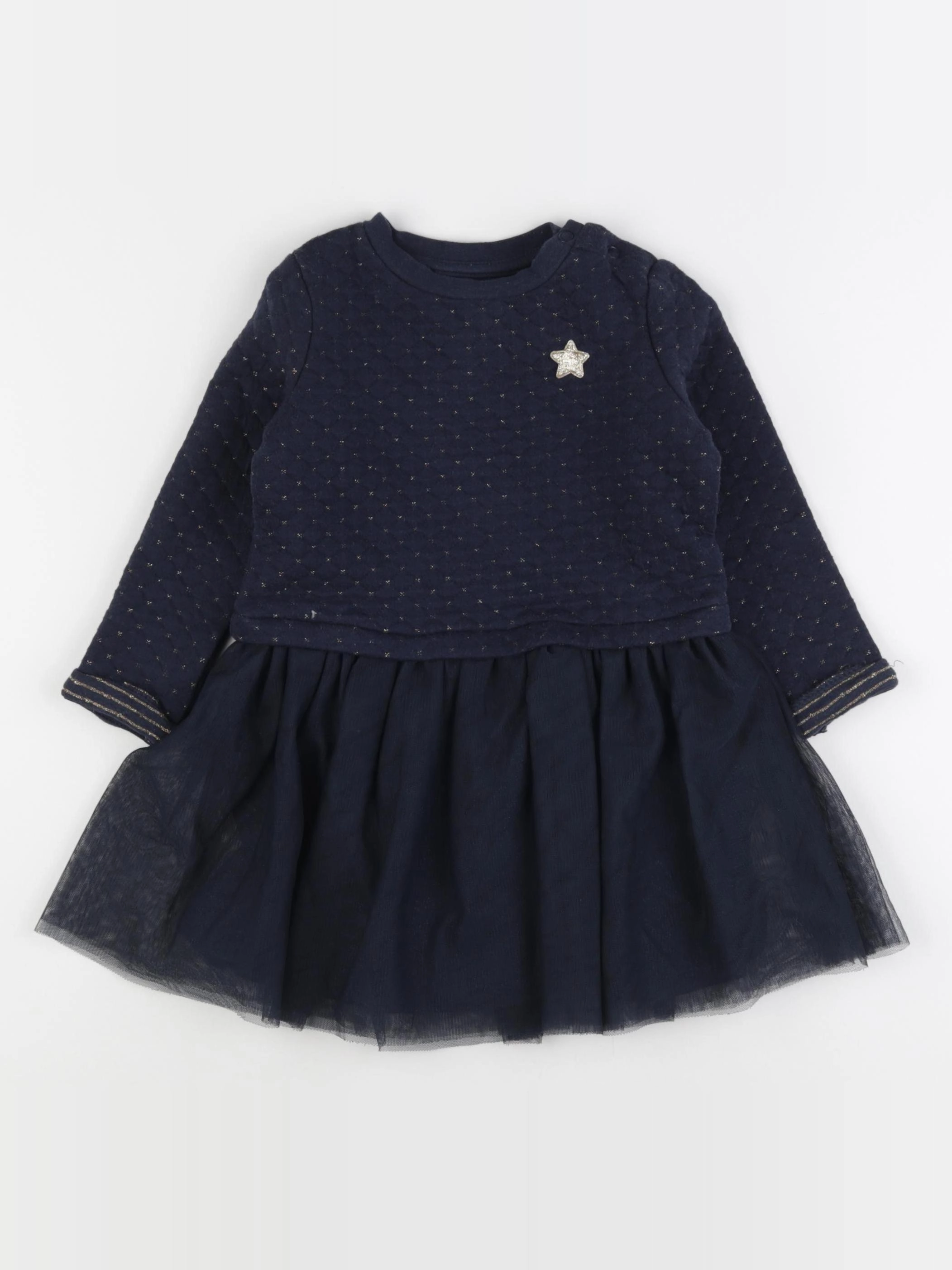 Vertbaudet - robe bleu, or - 3 ans
