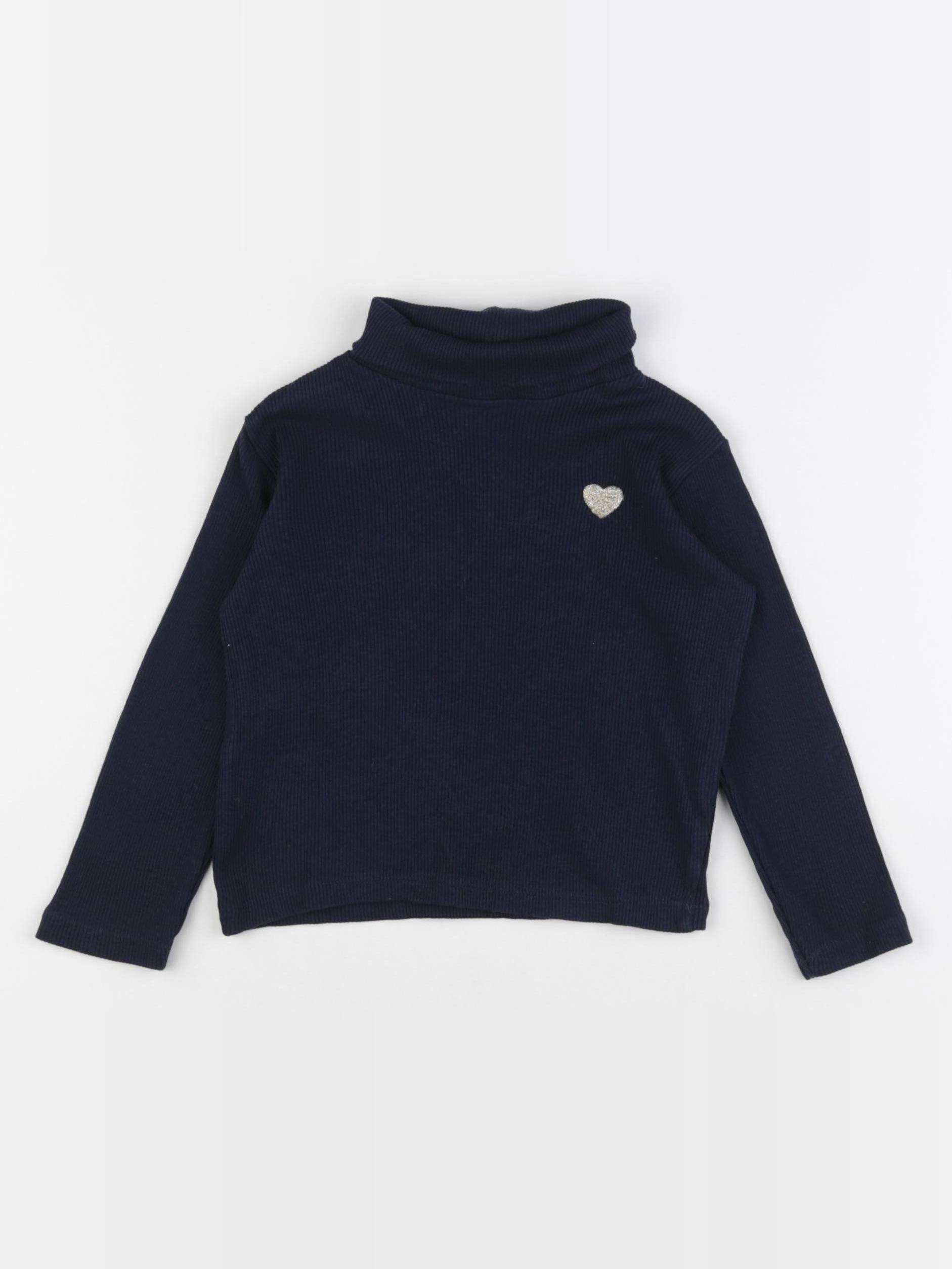 Vertbaudet - sous-pull gris, or, bleu - 3 ans