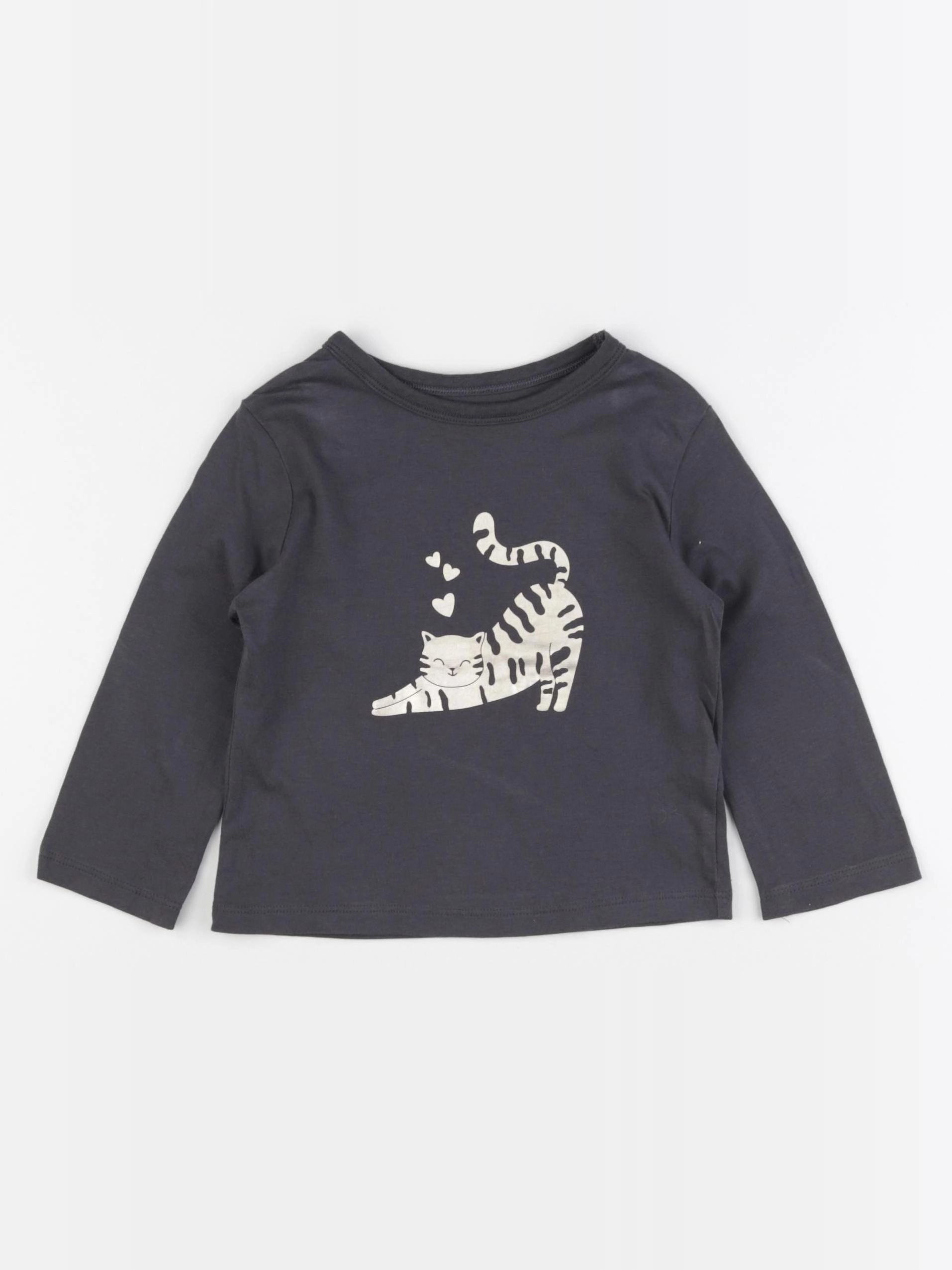 Vertbaudet - tee-shirt gris - 2 ans