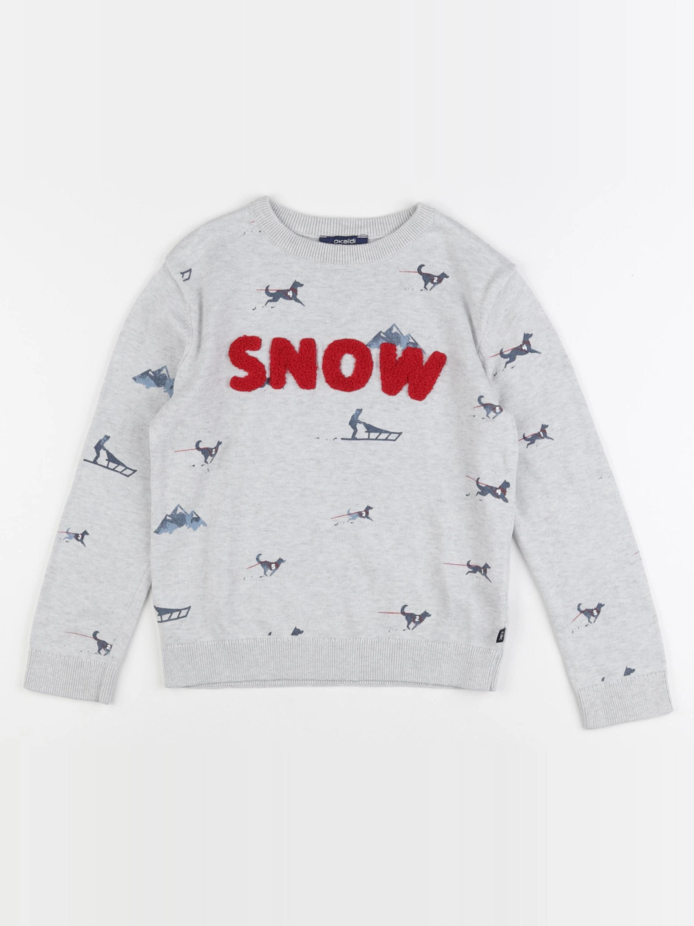 Okaidi - pull gris - 6 ans