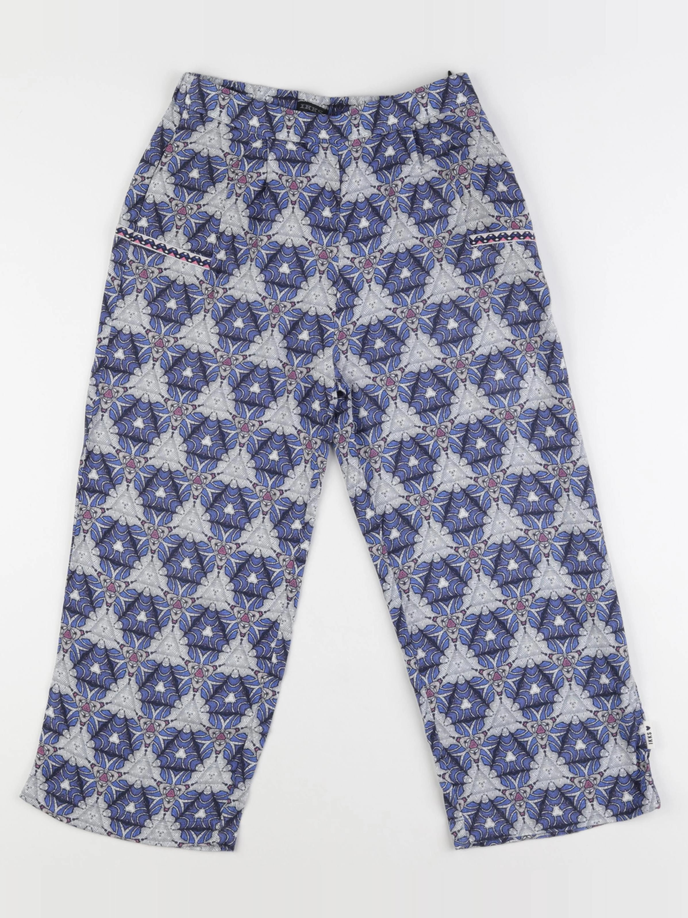 IKKS - pantalon bleu, blanc - 10 ans