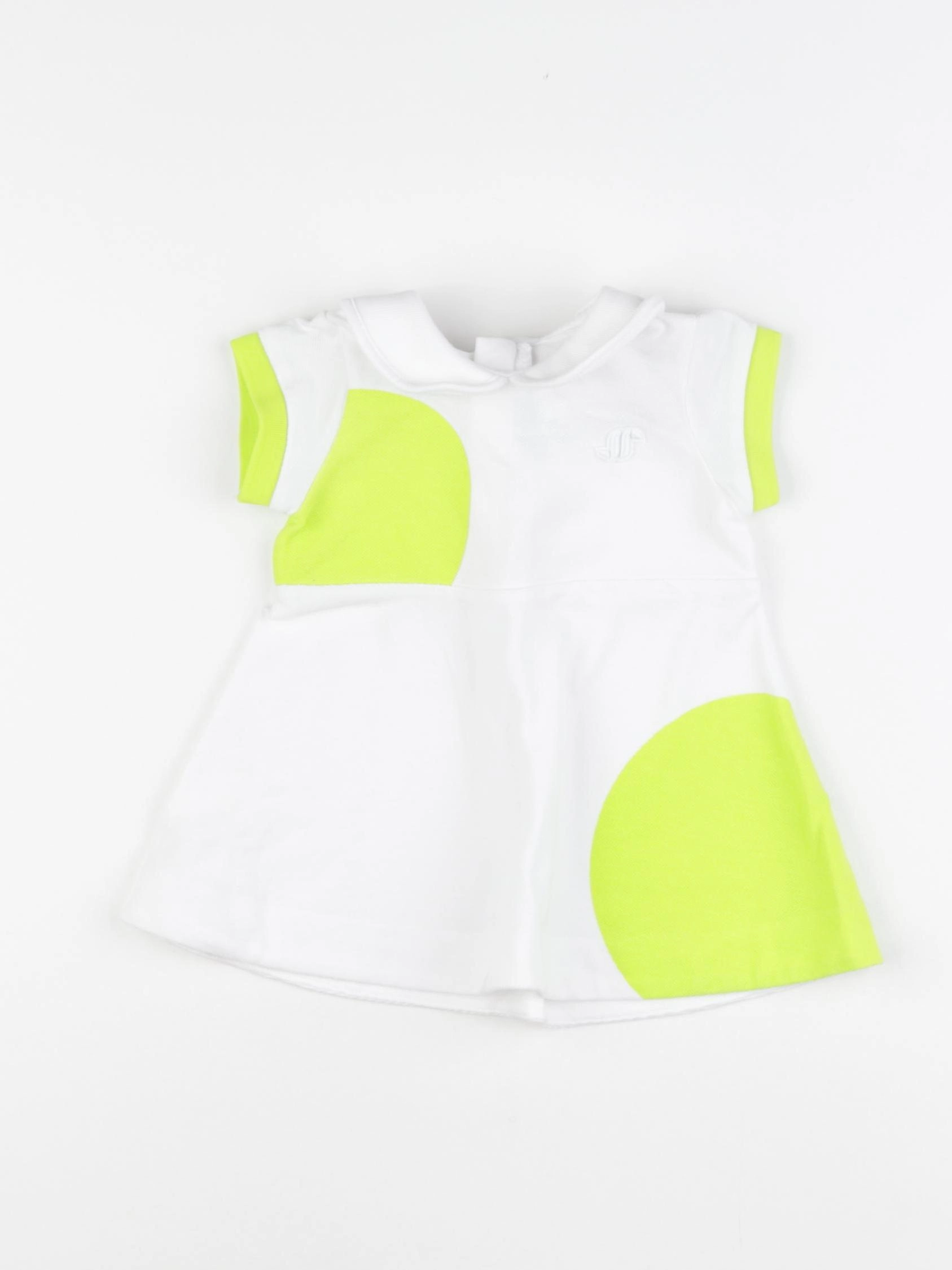 Jacadi - robe blanc, jaune - 6 mois