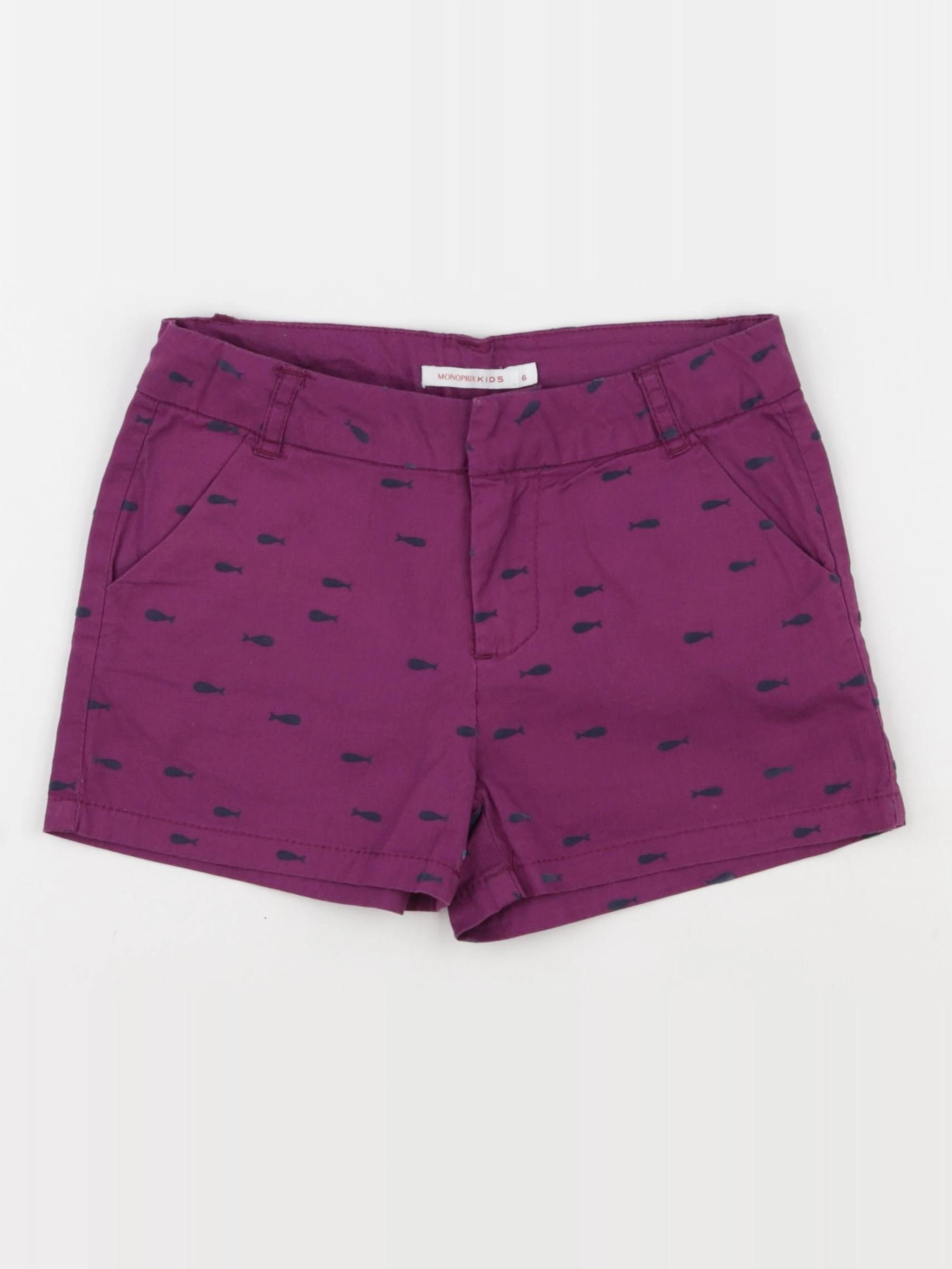 Monoprix - short violet - 6 ans