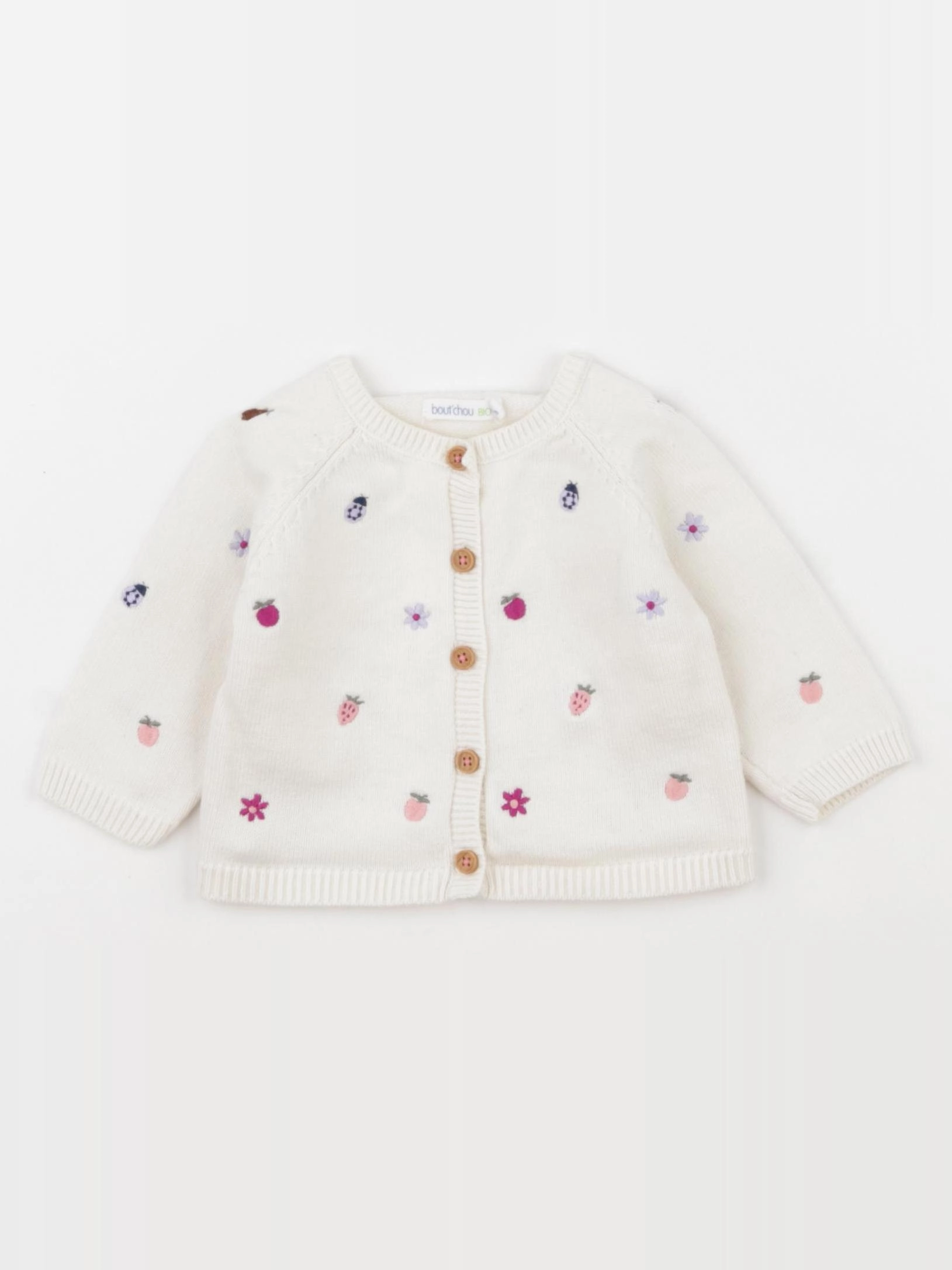 Boutchou - gilet multicolore - 3 mois