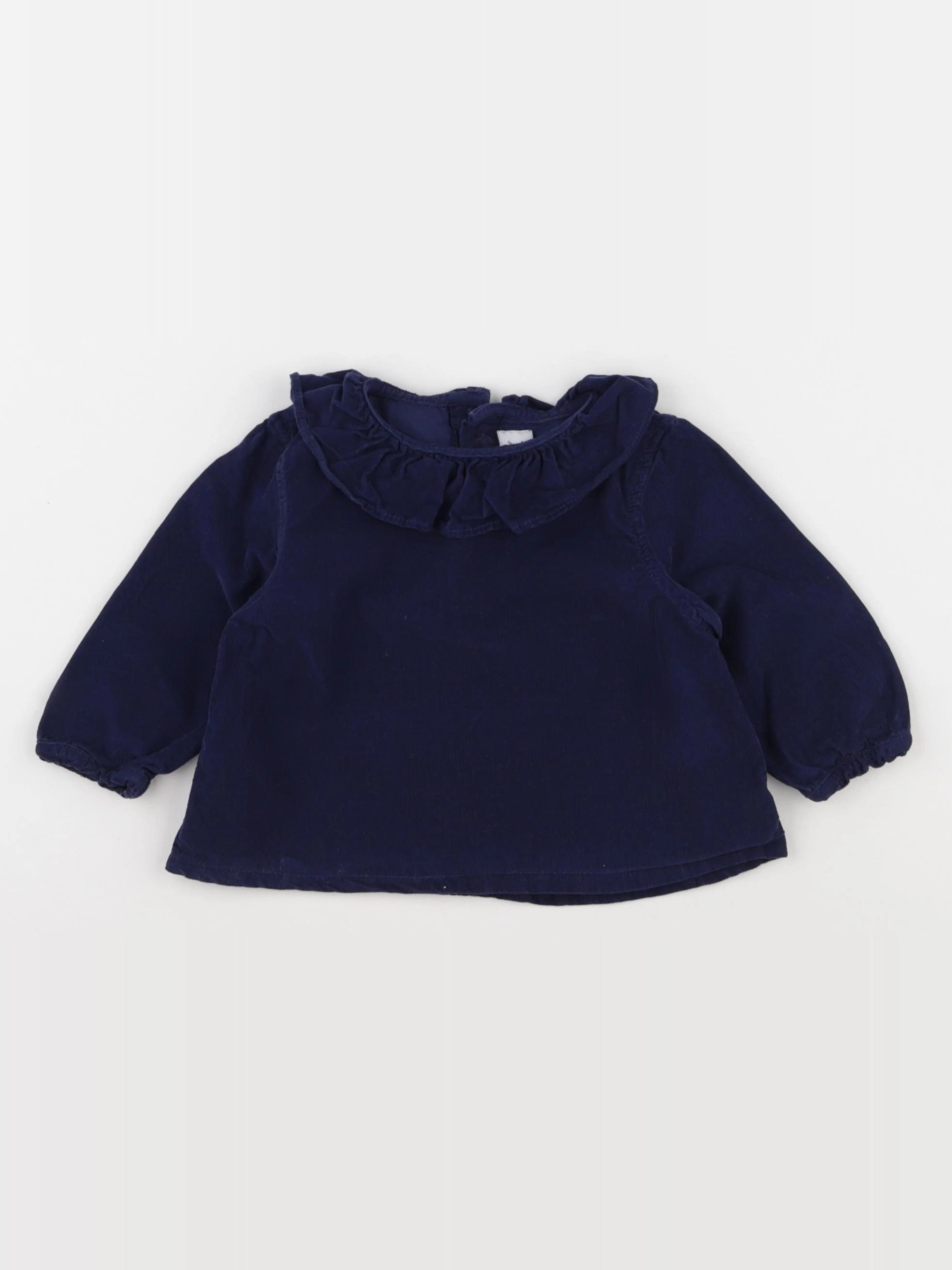 Petit Bateau - blouse bleu - 12 mois