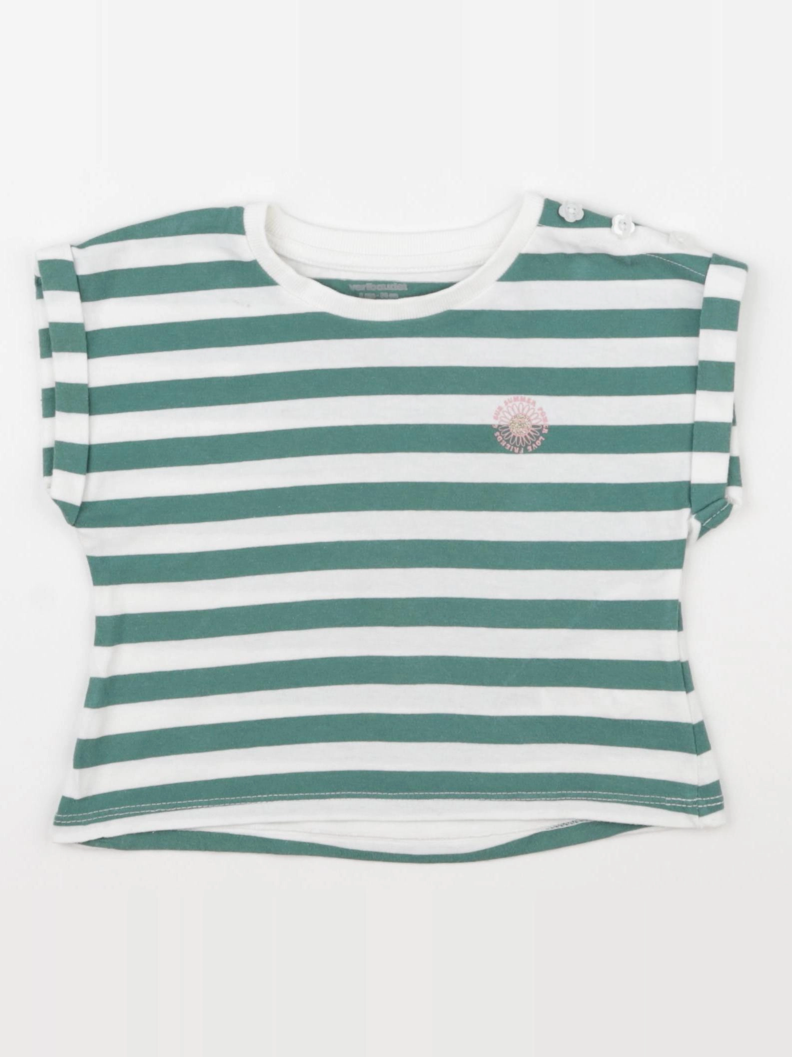 Vertbaudet - tee-shirt vert - 2 ans