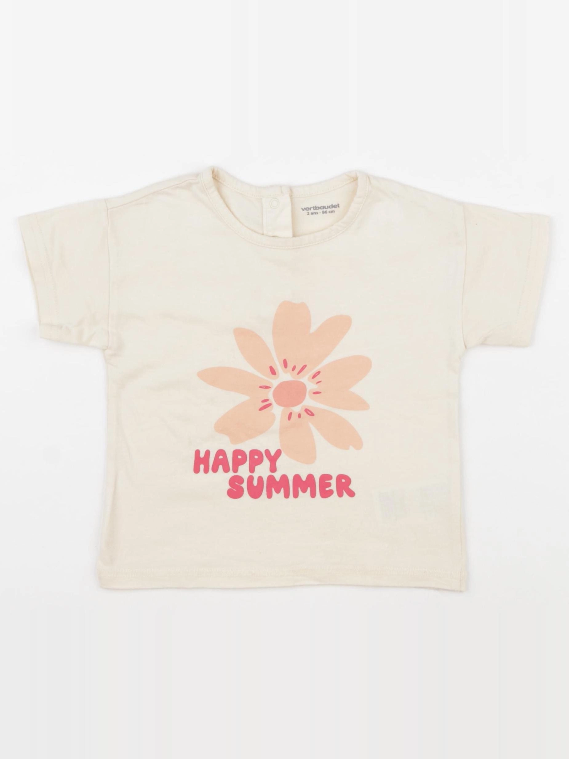 Vertbaudet - tee-shirt multicolore - 2 ans