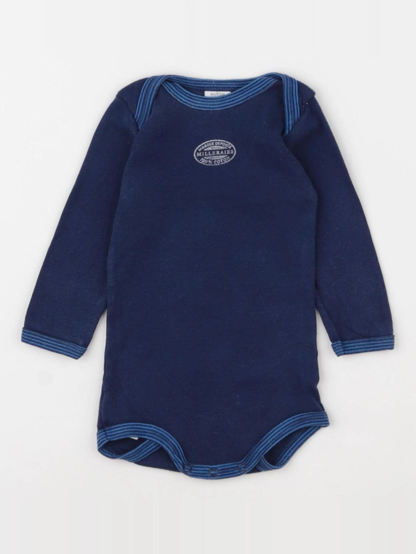Petit Bateau - body bleu - 6 mois