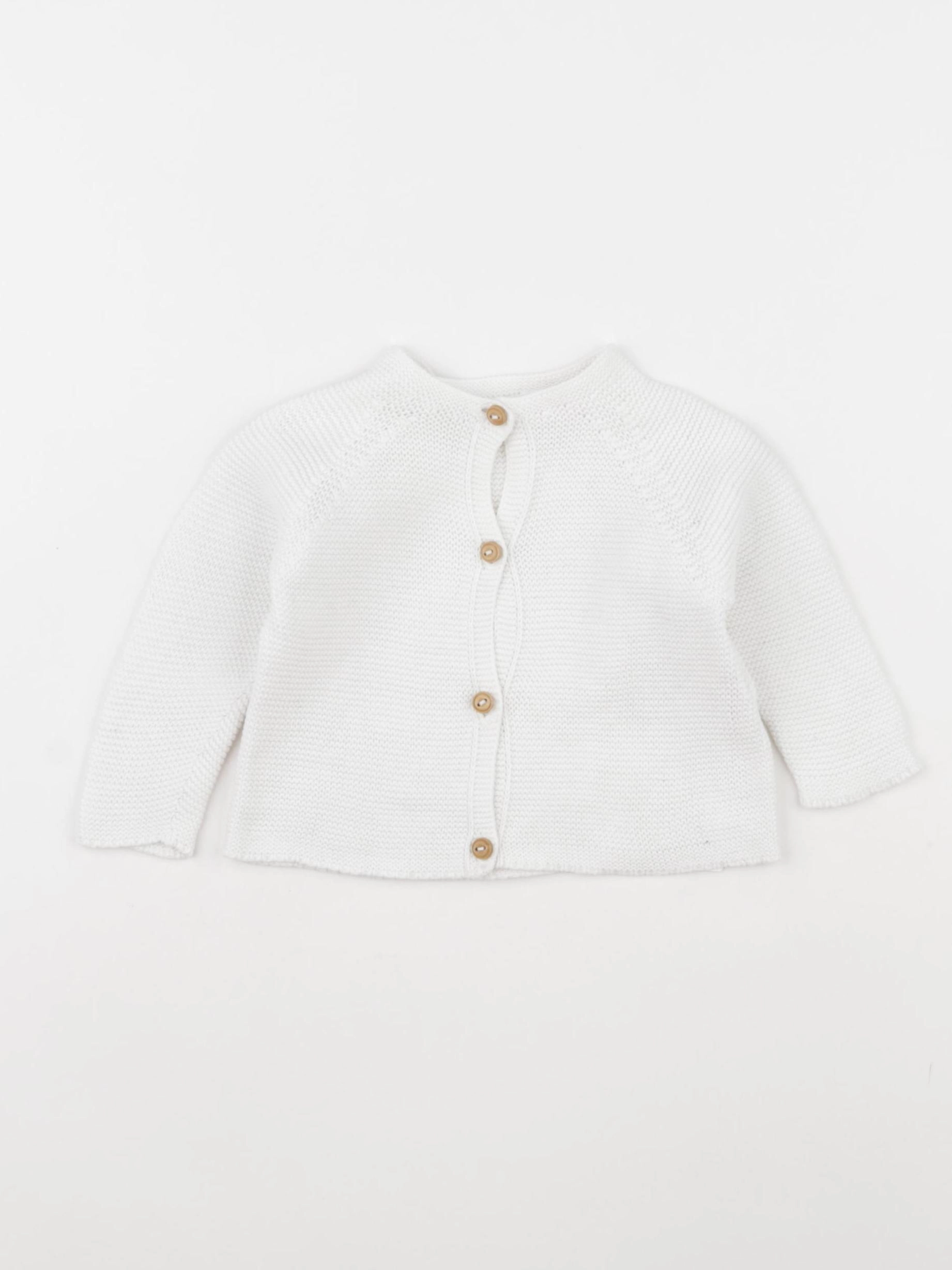 Zara - gilet blanc - 3/6 mois
