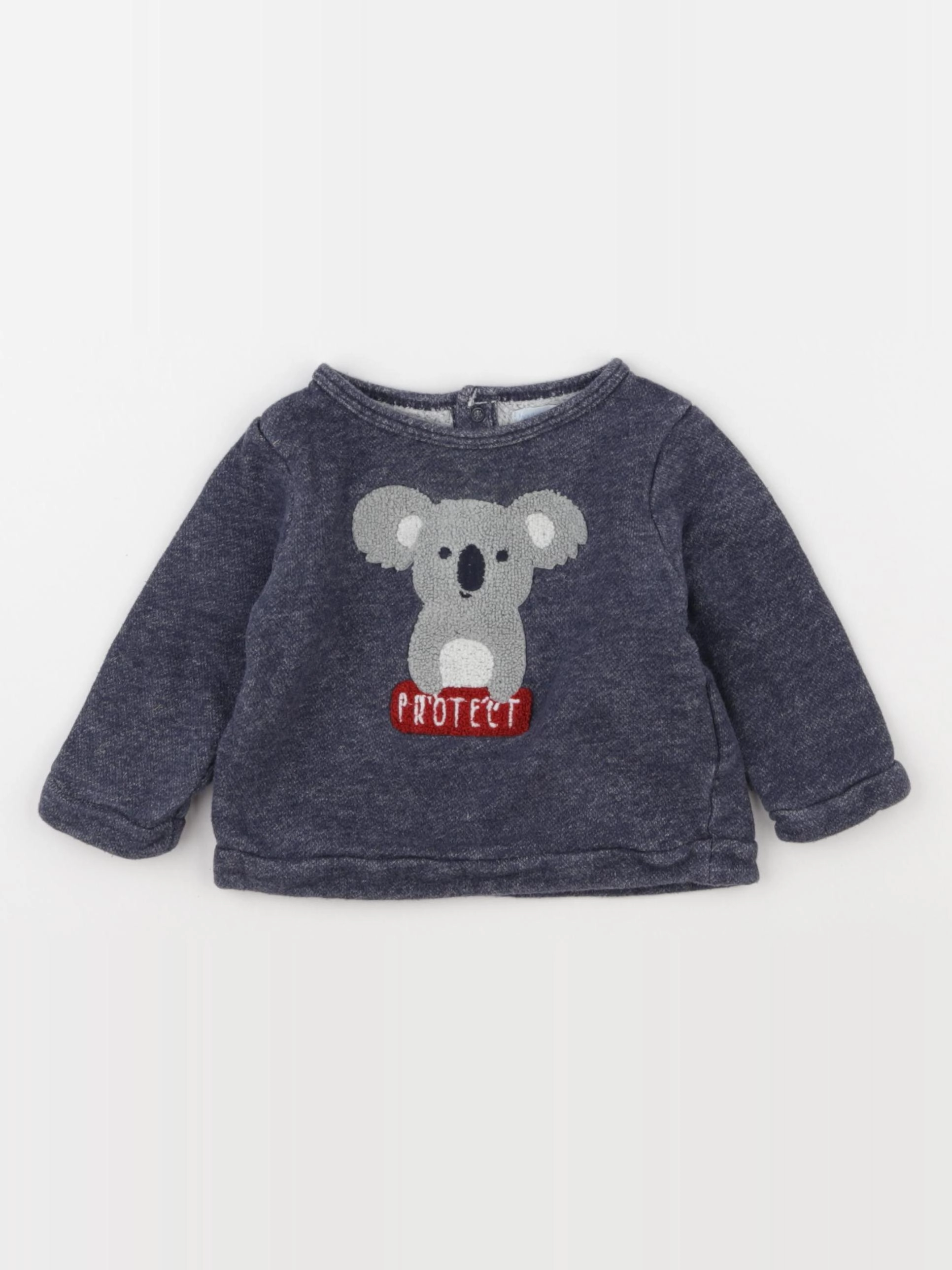 Boutchou - sweat bleu - 9 mois