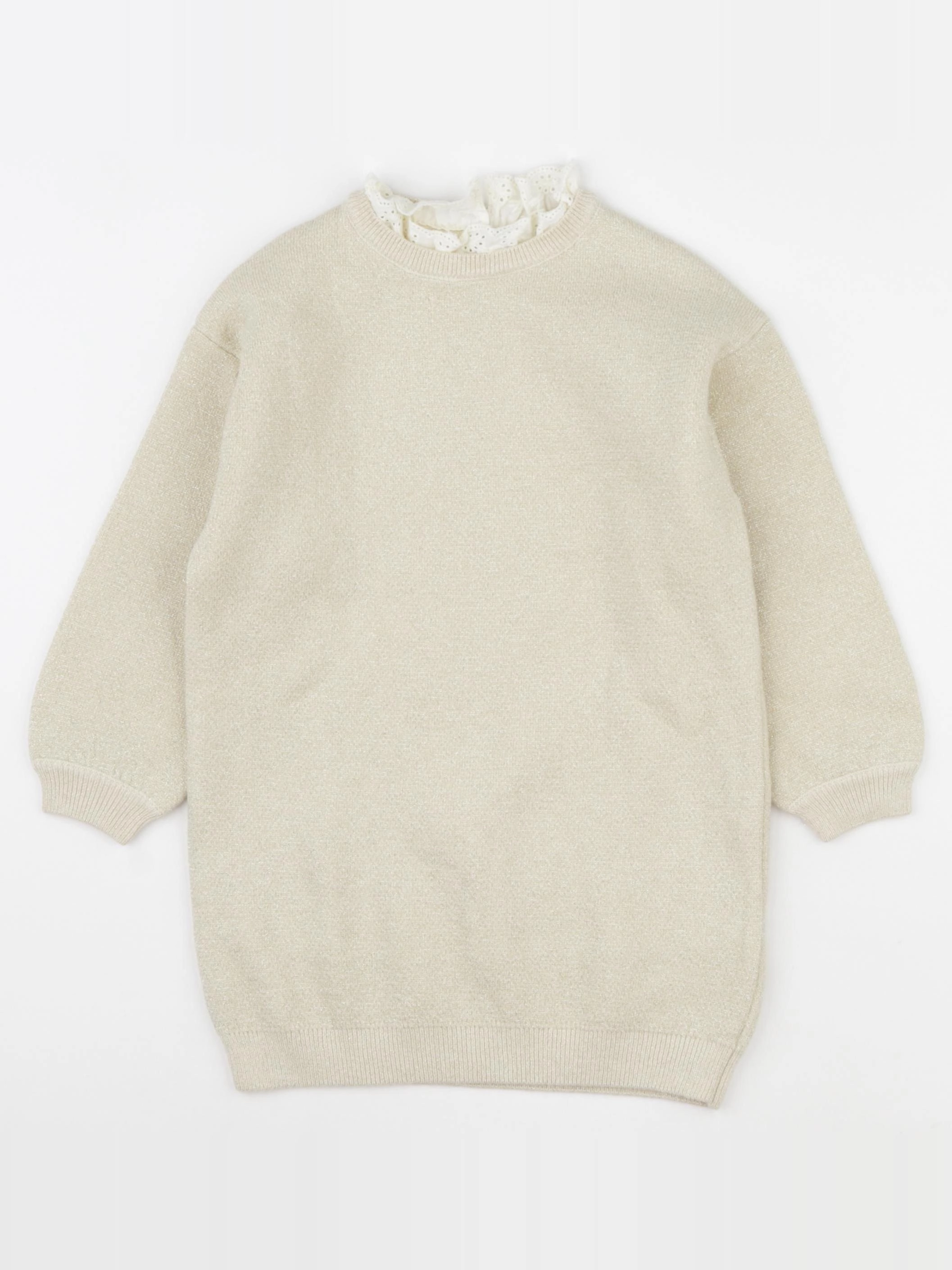 Vertbaudet - robe beige, or - 3 ans
