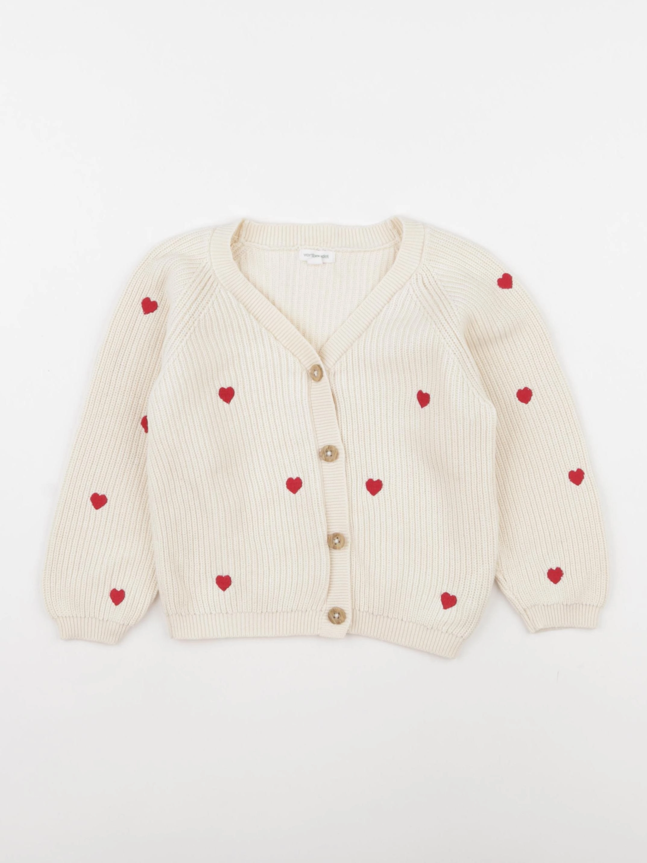 Vertbaudet - gilet beige - 24 mois