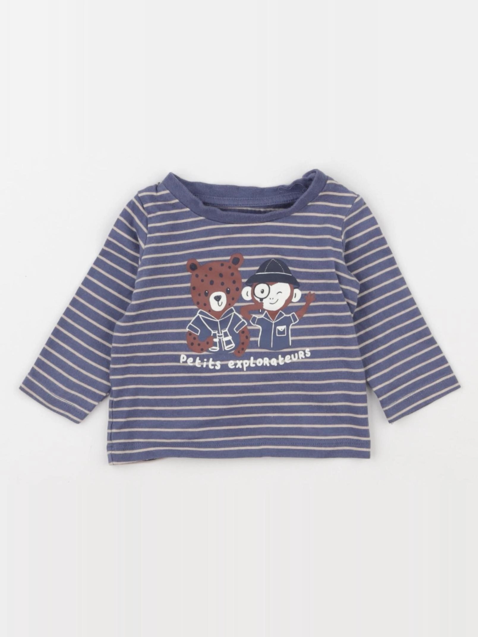 Vertbaudet - tee-shirt bleu - 3 mois