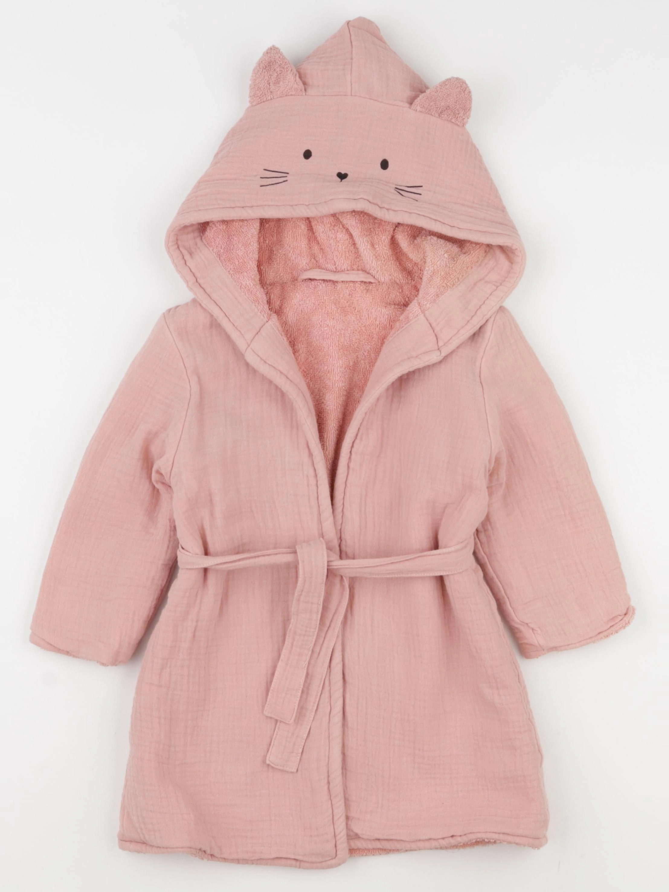 Vertbaudet - peignoir rose - 2/3 ans