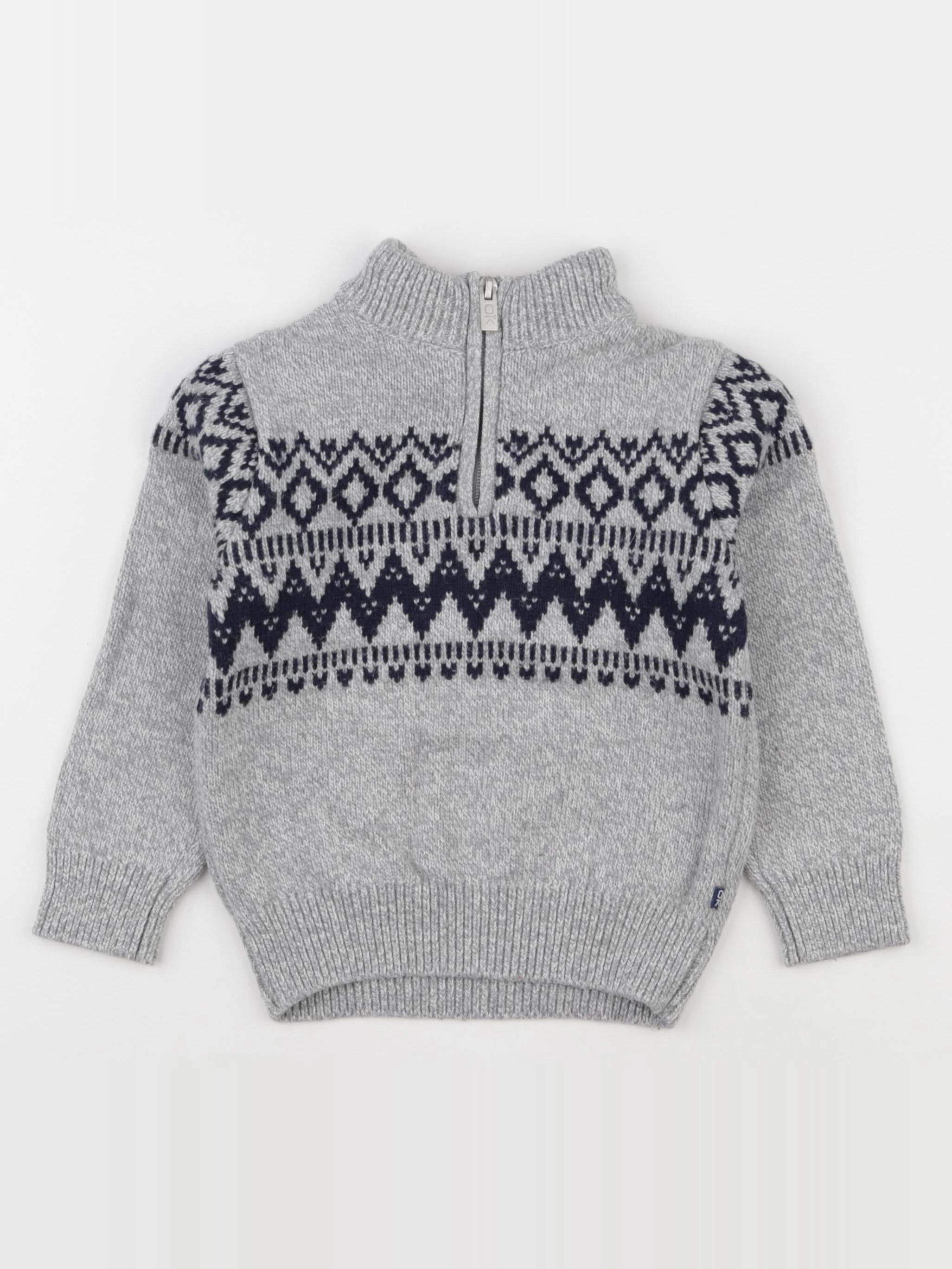 Okaidi - pull gris - 3 ans