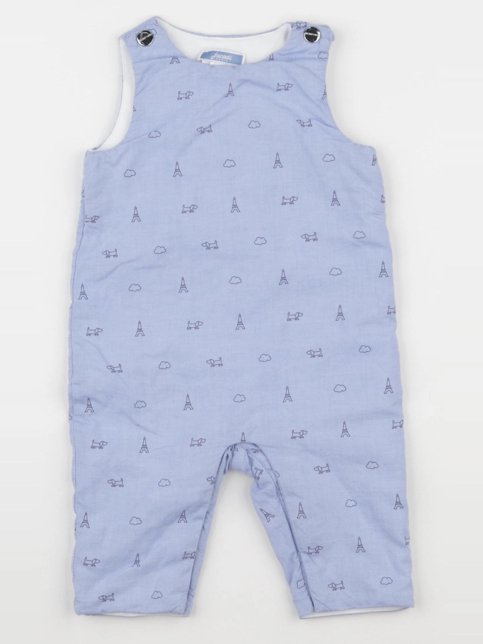 Jacadi - combinaison doublé bleu - 6 mois